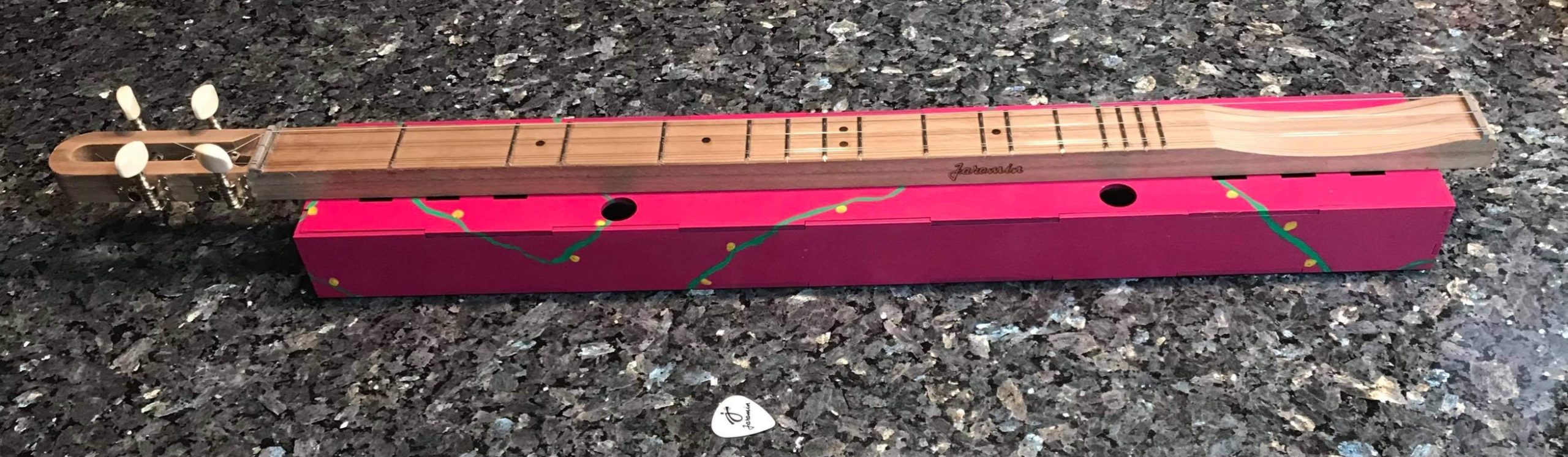 Mountain Dulcimer KIT Build-it-Yourself All WOOD 4-String Dulcimer with CHERRY neck - Made in USA customer photo 2