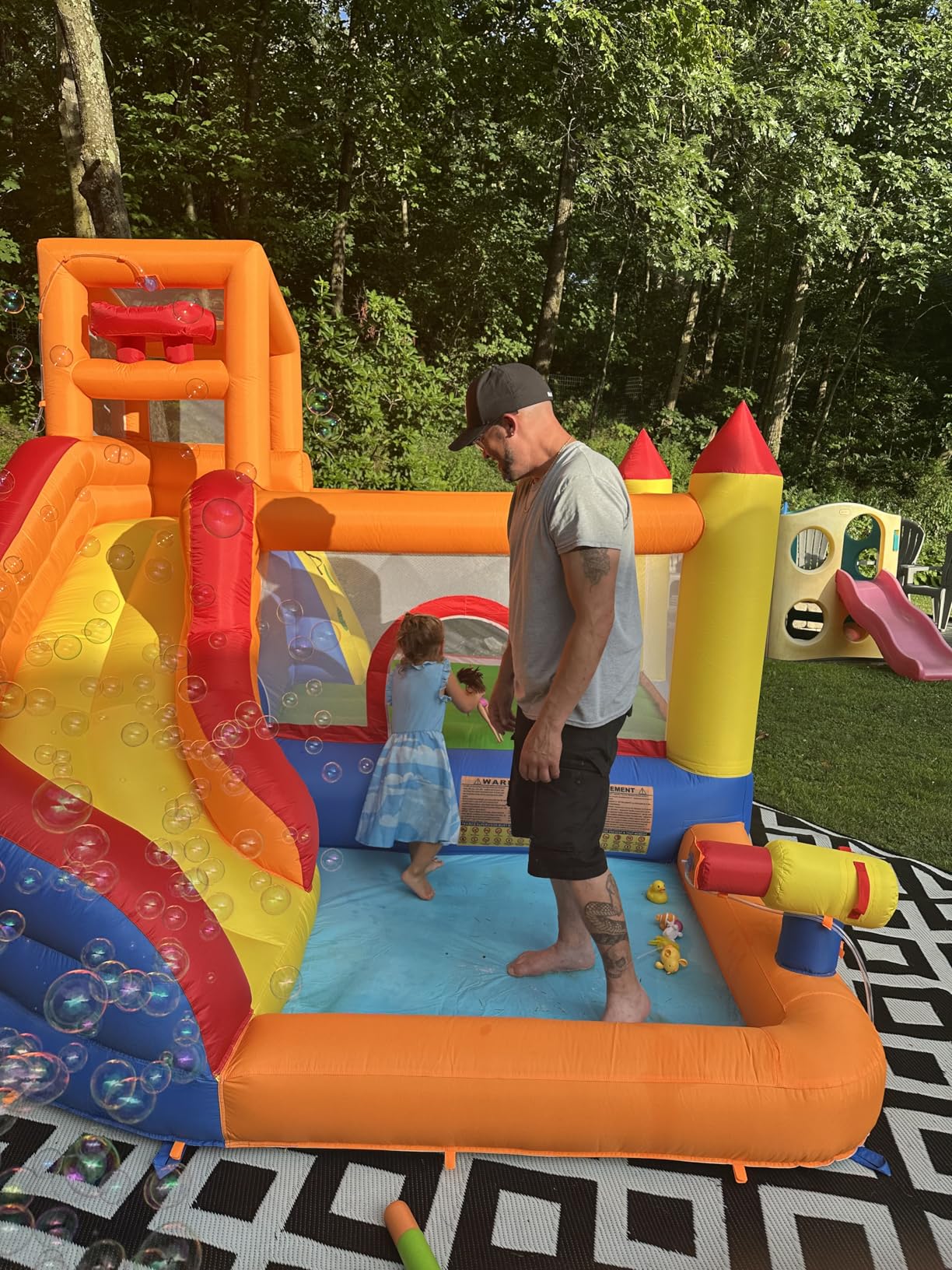 HuaKastro Inflatable Water Slide Bounce House for Kids with Pool, 5-in-1 Indoor/Outdoor Blow Up Play Center for Climbing, Sliding, Jumping & Splashing Fun, Blower Included customer photo 2