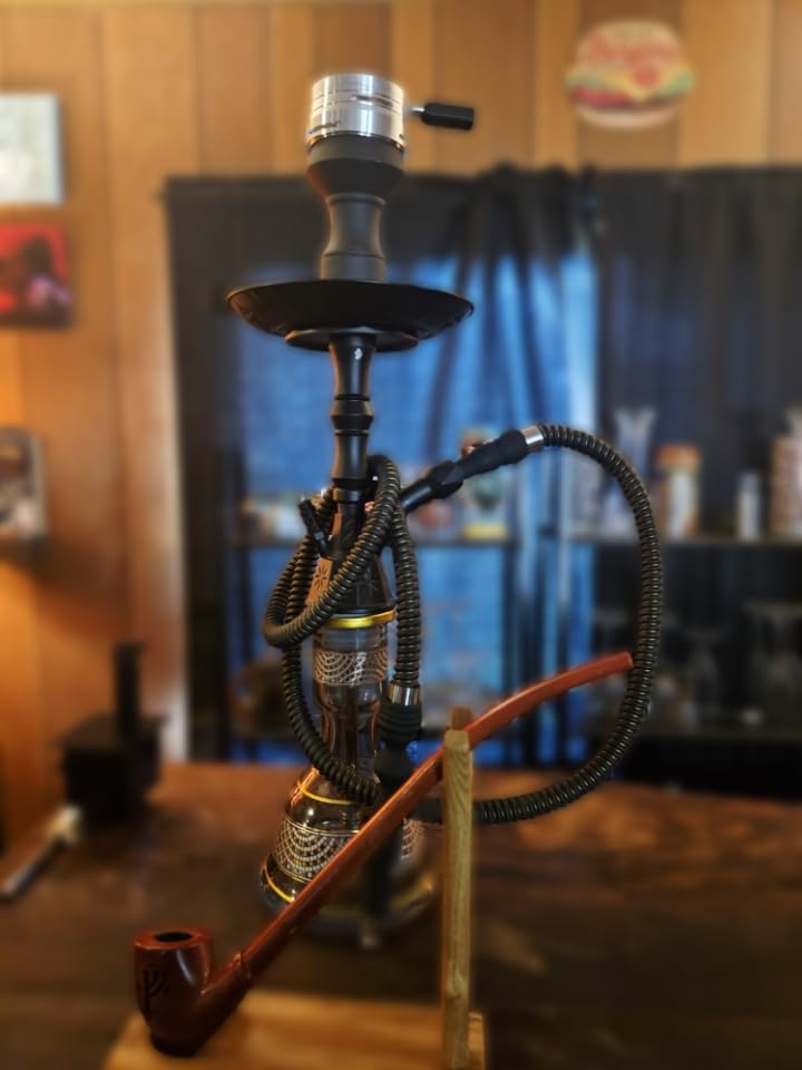 Hoowa Hookah Set Zinc Alloy Stem Art Vase Include Accessories Premium Shisha Hookah (Matte Black) customer photo 1