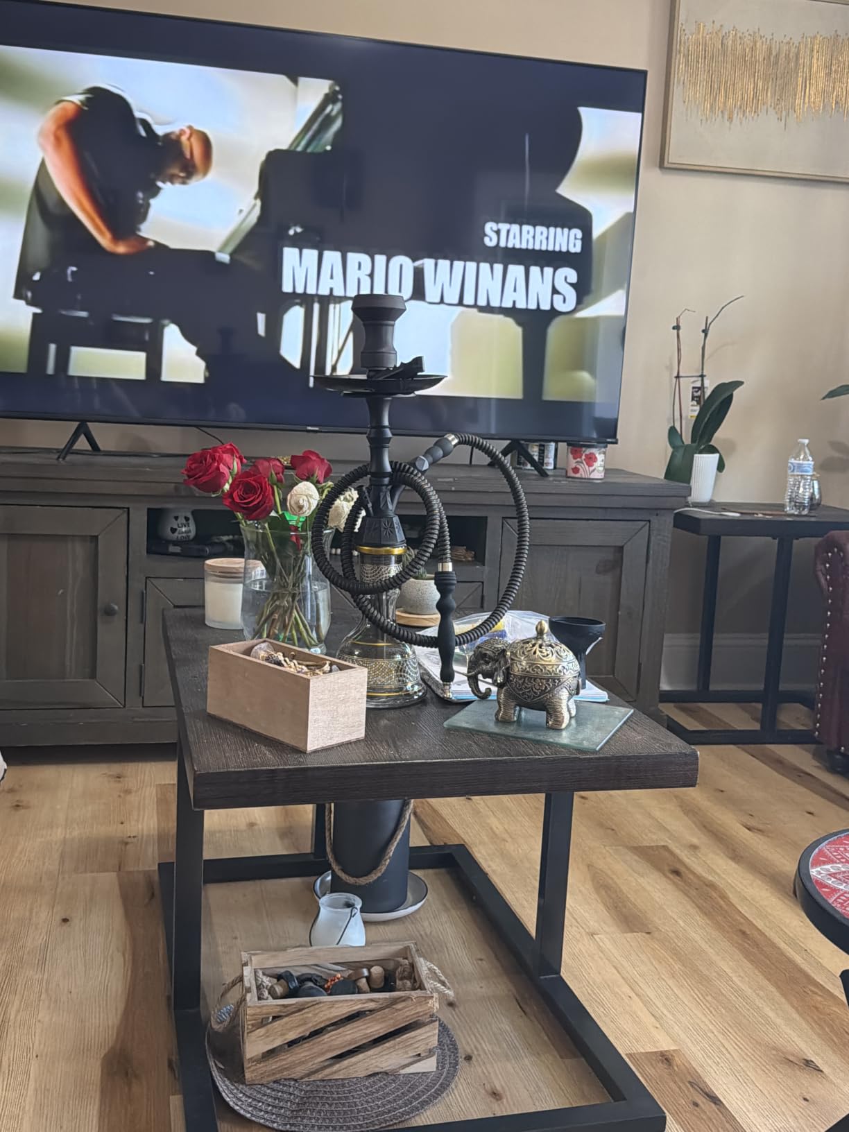 Hoowa Hookah Set Zinc Alloy Stem Art Vase Include Accessories Premium Shisha Hookah (Matte Black) customer photo 2