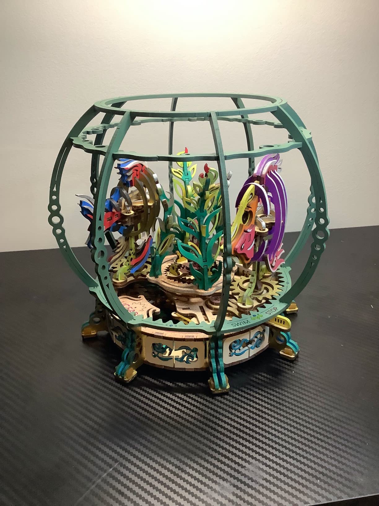 Aquarium 3D Wooden Puzzles for Adults - Wooden Model Kits for Adults Mechanical Aquarium Puzzles for Adult Unique Wooden Puzzle Brain Teaser, Hobby Set Home Decoration customer photo 1