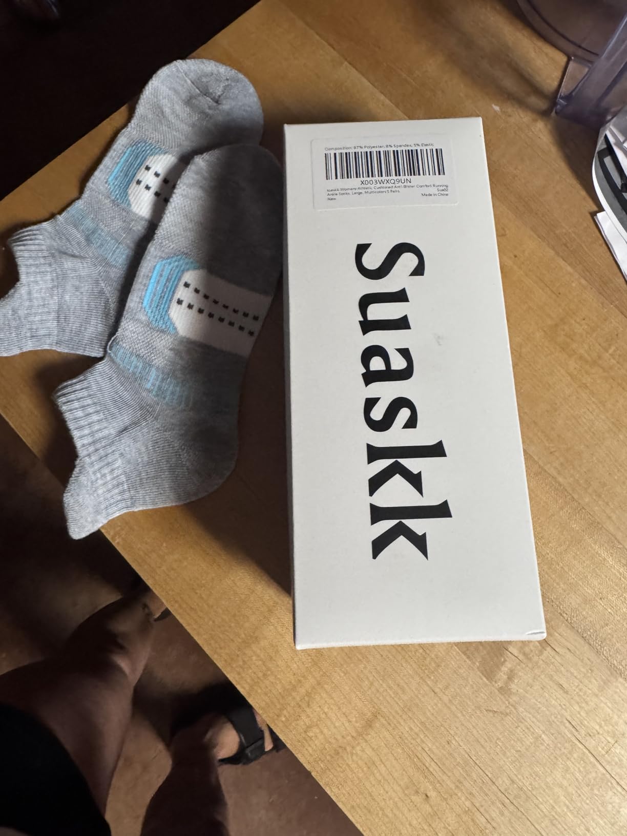 suaskk Womens Athletic Cushioned Anti-Blister Running Ankle Socks 5 Pairs customer photo 2