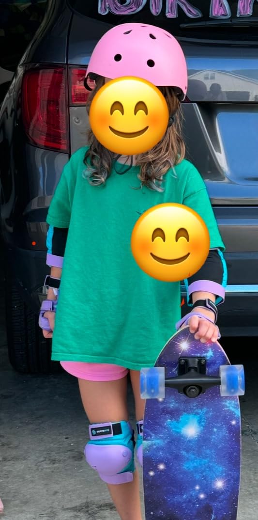 Skateboard Pads Protective Gear Set for Kids and Adults - Smash - Roller Skate Pads [6pc] with Wrist Guards - Skating Protective Gear - Roller Derby customer photo 1