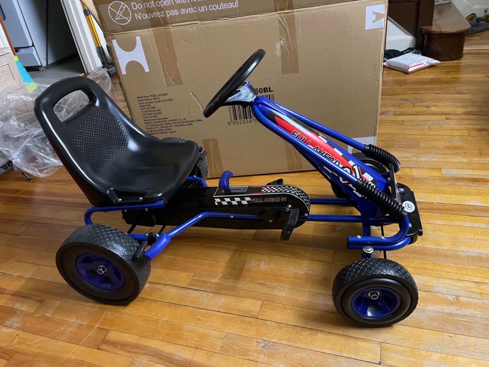 Costzon Go Kart for Kids, 4 Wheel Off-Road Pedal Go Cart w/Adjustable Seat, 2 Safety Brakes, EVA Rubber Tires, Ride-On Toys for Boys Girls, Outdoor Racer Pedal Car (Green) customer photo 1