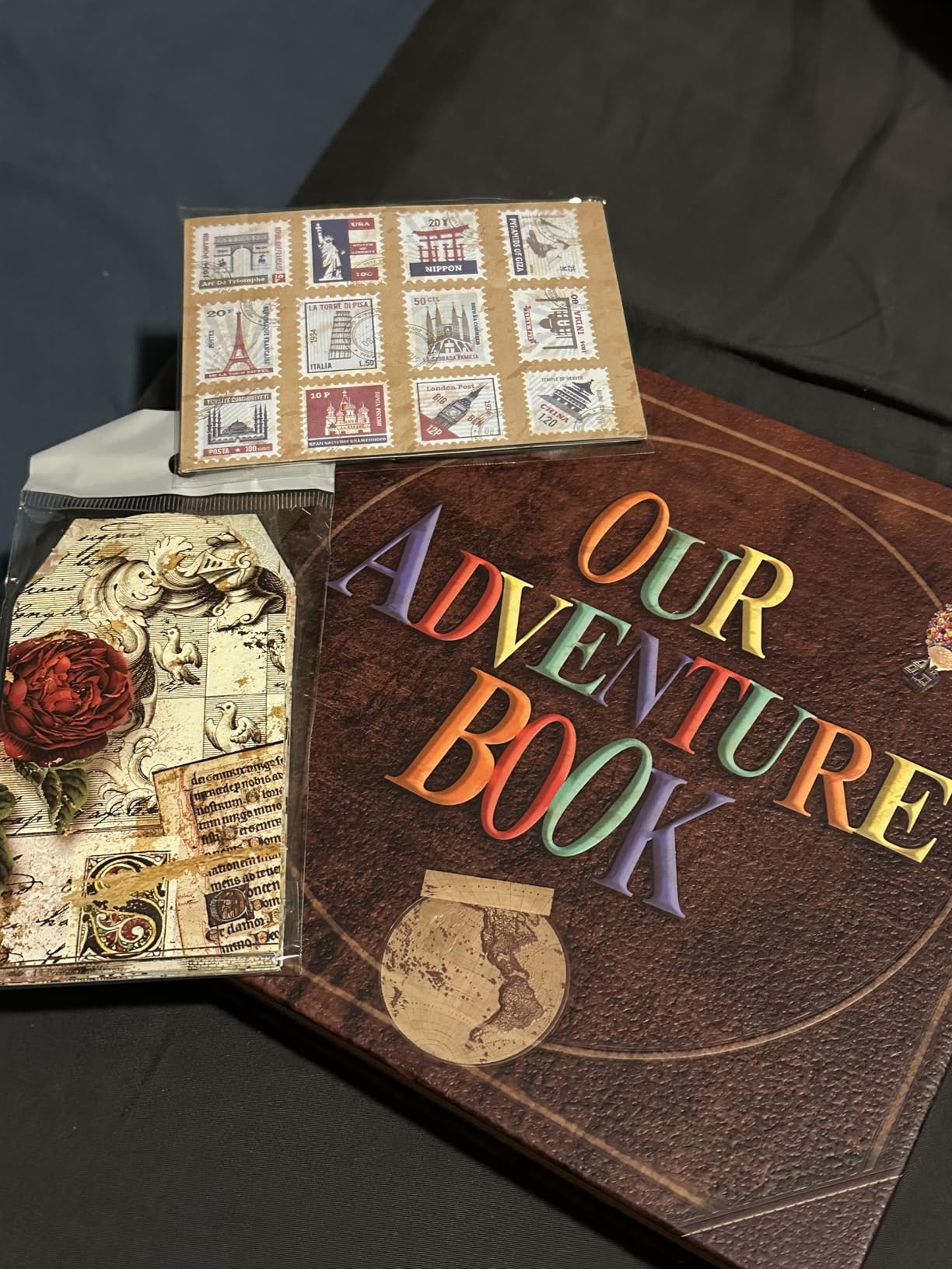 Our Adventure Book Vintage Scrapbook Journal | Travel memory album for couples, wedding gifts, photos, tickets, notes and DIY keepsakes customer photo 1