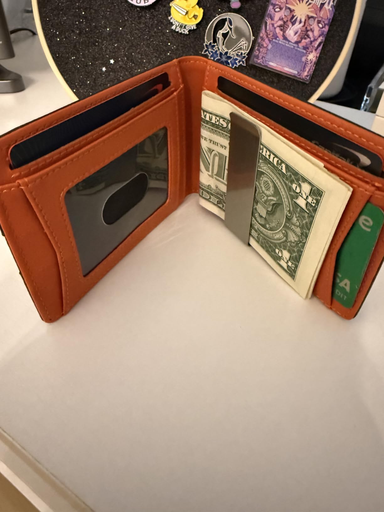 Slim Wallets for Men - Leather Money Clip Mens Wallet - RFID Blocking Front Pocket Bifold Wallet - Thin Credit Card Holder with Gift Box customer photo 2