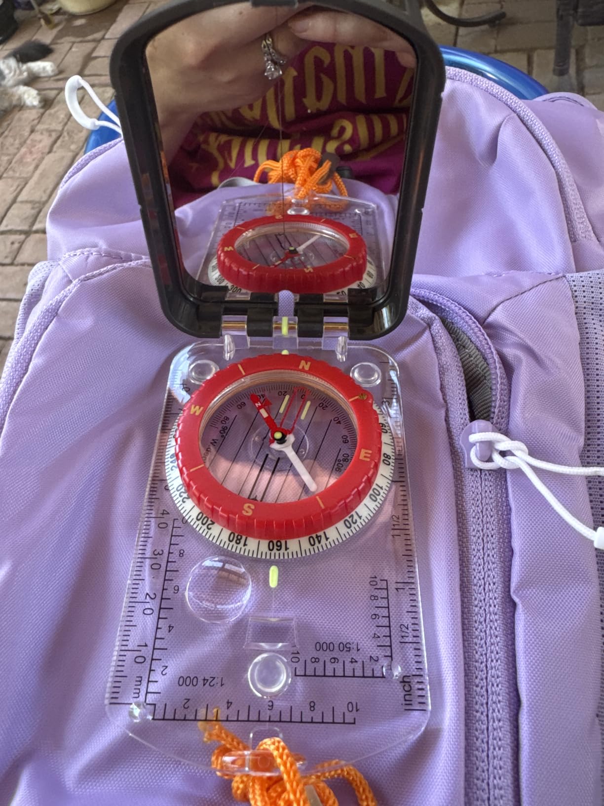 Pathfinder Sighting Compass - Precise Navigation, Hiking and Orienteering Mirror Compass with Luminous Bezel, Adjustable Declination, Clinometer, LED and Survival Whistle, Scout Gifts customer photo 2