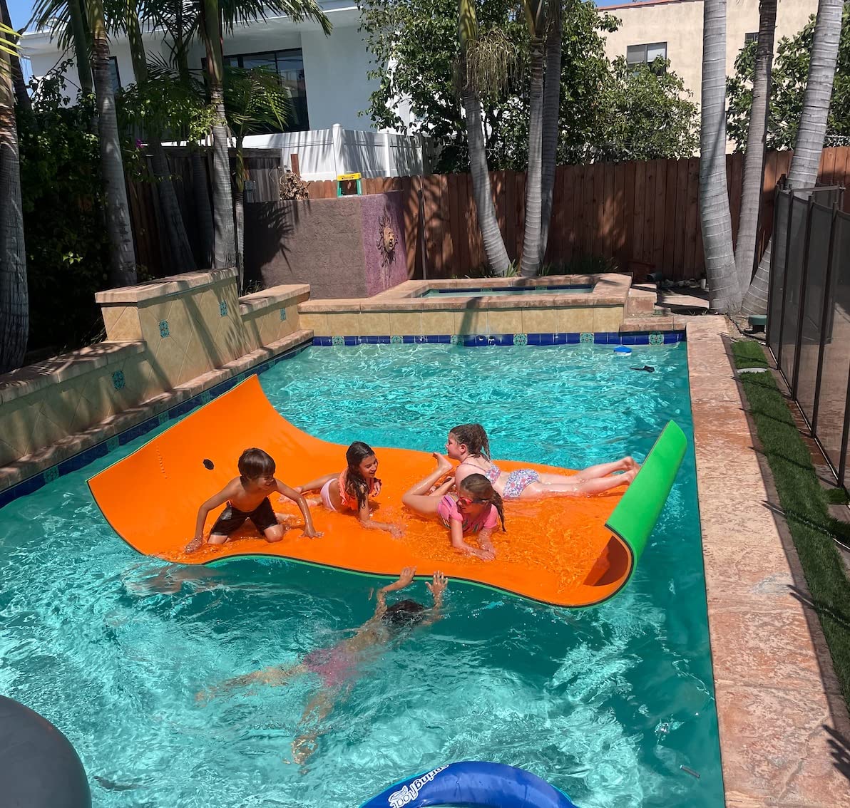 SOWKT Premium Made in USA Lily Pad Floating Mat, 9x6 12x6 18x6 ft - Foam Floating Water Mat for Lake | Lilypad Float Swim Mat for Boat & Pool customer photo 2