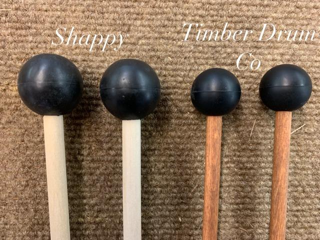 Timber Drum Co. Xylophone/Marimba Mallets - MADE IN U.S.A. Percussion | Sticks For Vibraphone, Temple Blocks, Log Drum - Hard Rubber with Solid Birch Handles, 15.25