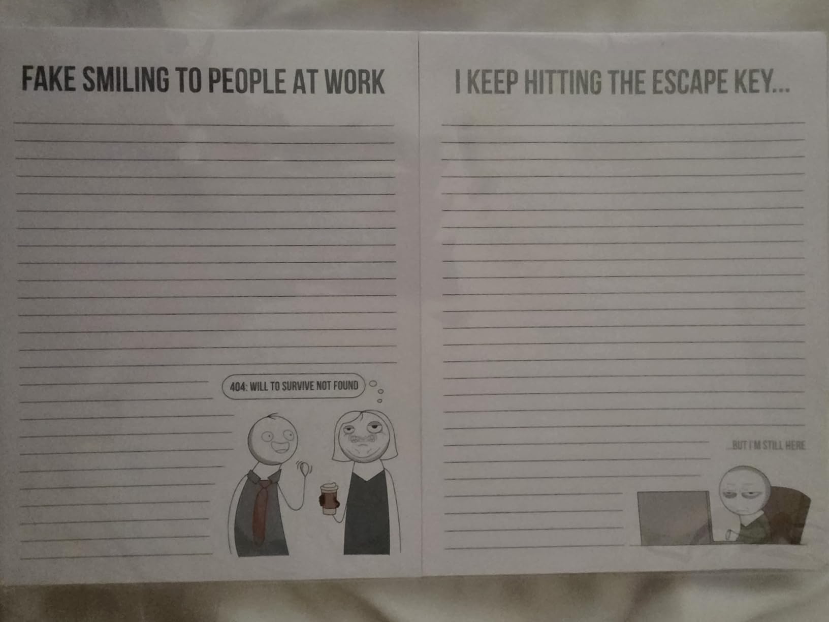 ZICOTO Super Funny Notepads - Hilarious Office Gift for Your Women Coworkers - Set of 4 Office Supplies Memo Pads w/ 4 Assorted Designs, 50 Sheets Each, 4.25