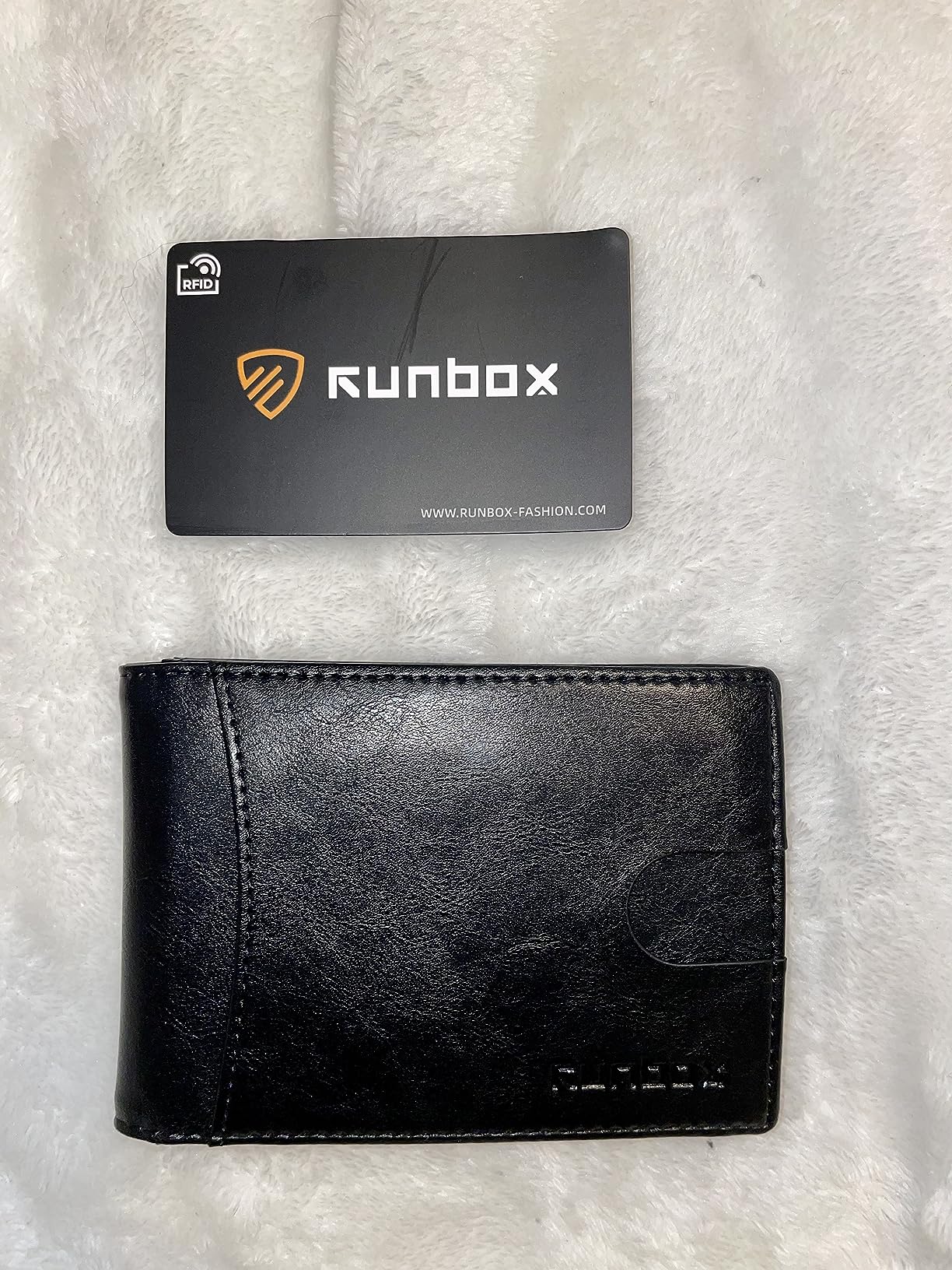 RUNBOX Slim Money Clip Wallets for Men and Teen Boys RFID Blocking 11 Card Holder Minimalist Small Leather Bifold Novelty Men's Wallet Front Pocket Gift Box customer photo 2