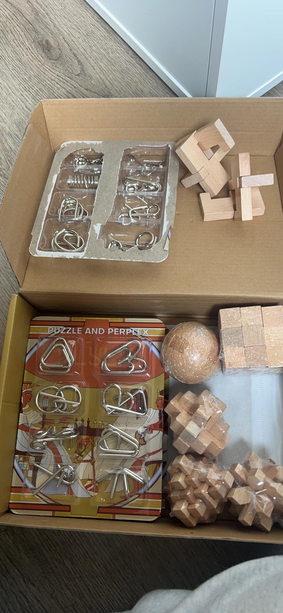RLYLF 30pcs Brain Teaser Puzzles Game for Adults and Kids Ancient Wooden and Metal Puzzles 3D Educational Toys IQ Logic Train Family Games Party Favor Coffee Time Unlock Interlock Puzzles Box customer photo 1