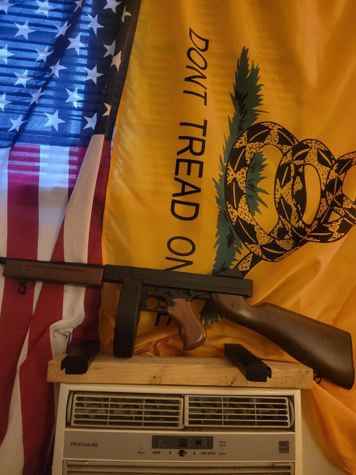 Airsoft M1A1 Durable Submachine Gun WW2 Chicago Typewriter Full Auto SMG AEG with Extra Stick Magazines, Battery and Charger customer photo 1