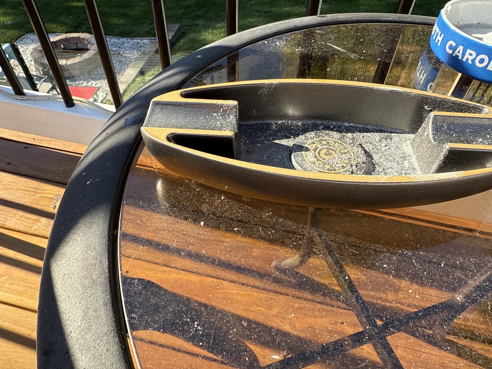 Cigar Ashtray with 2 Cigar Holder Portable Travel Ashtray Unique for Outdoors Indoors customer photo 1