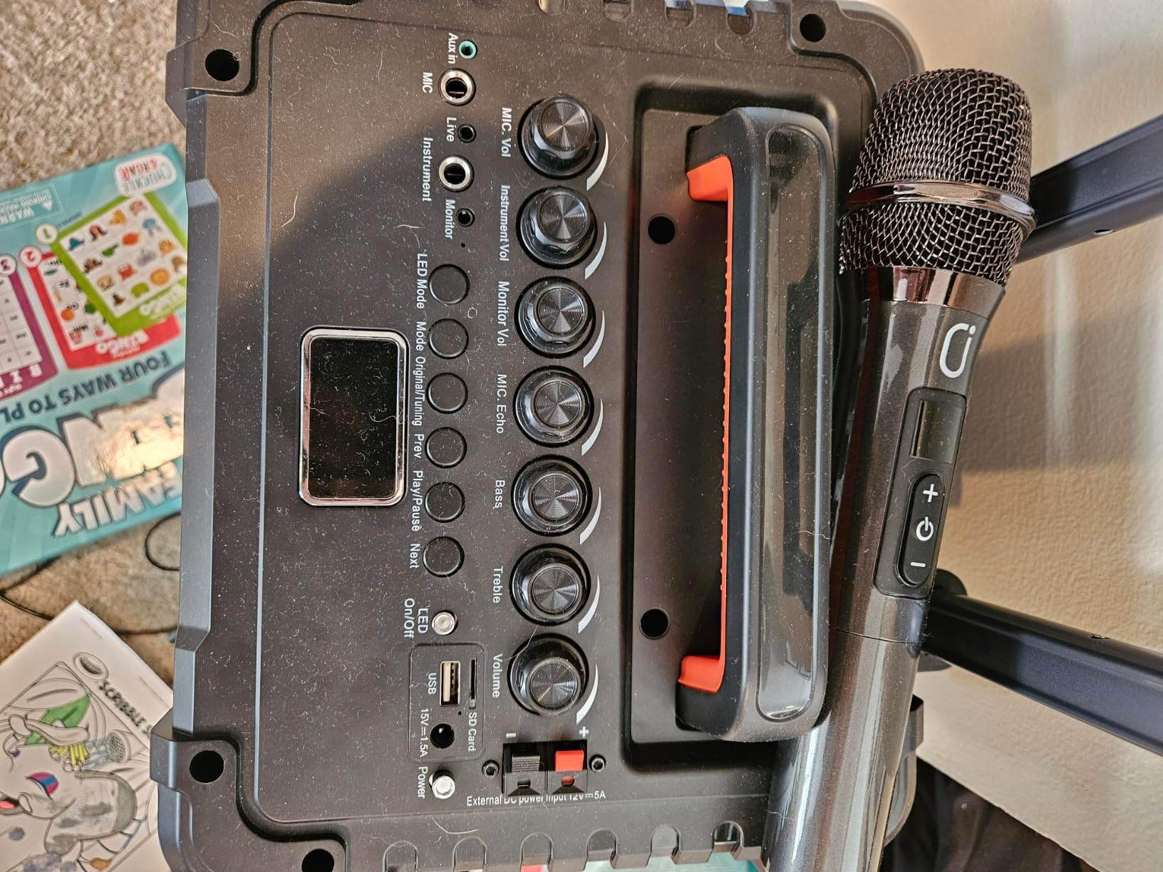JYX Karaoke Machine with 2 Wireless Mics, 10
