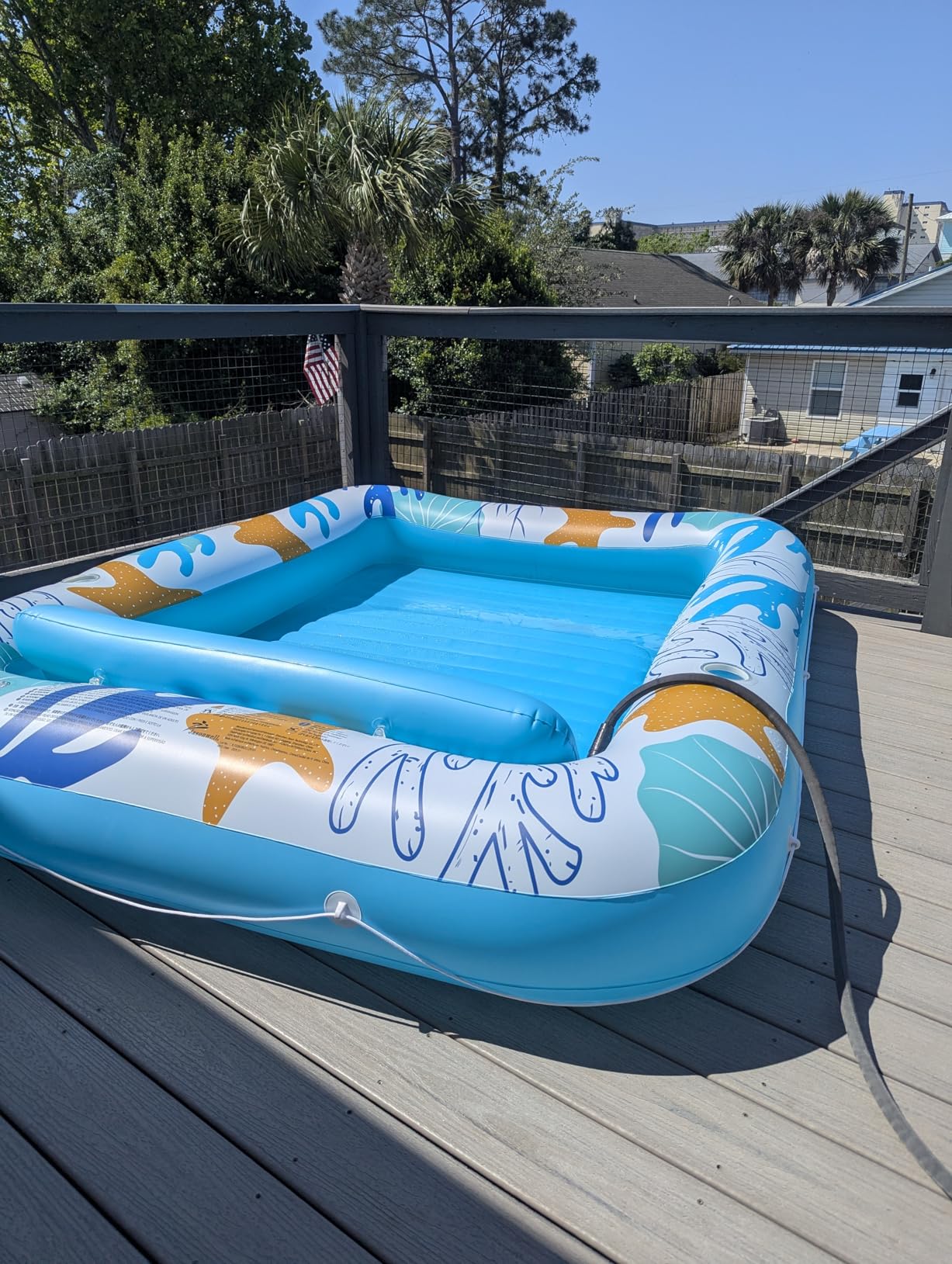 Inflatable Tanning Pool Lounger Float - Jasonwell 4 in 1 Sun Tan Tub Sunbathing Pool Lounge Raft Floatie Toys Water Filled Tanning Bed Mat Pad for Adult Blow Up Kiddie Pools Kids Ball Pit customer photo 2