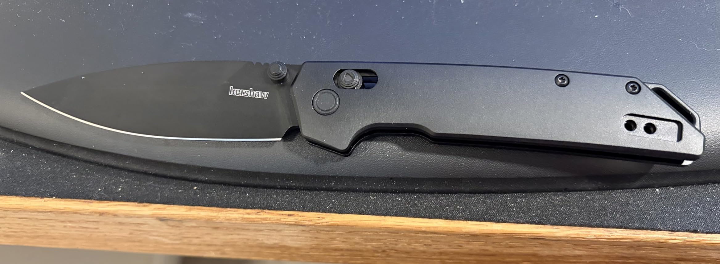 Kershaw Iridium Reverse Tanto Folding Pocket Knife, Sleek 3.4 inch D2 Steel Blade, DuraLock Locking Mechanism, Aluminum Handle, Designed in the USA customer photo 2