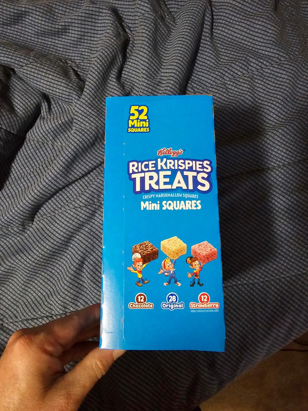 Rice Krispies Treats Mini Crispy Marshmallow Squares, Kids Snacks, Cereal Bars, 3-Flavor Variety Pack, 20.1oz Box (52 Bars) customer photo 1