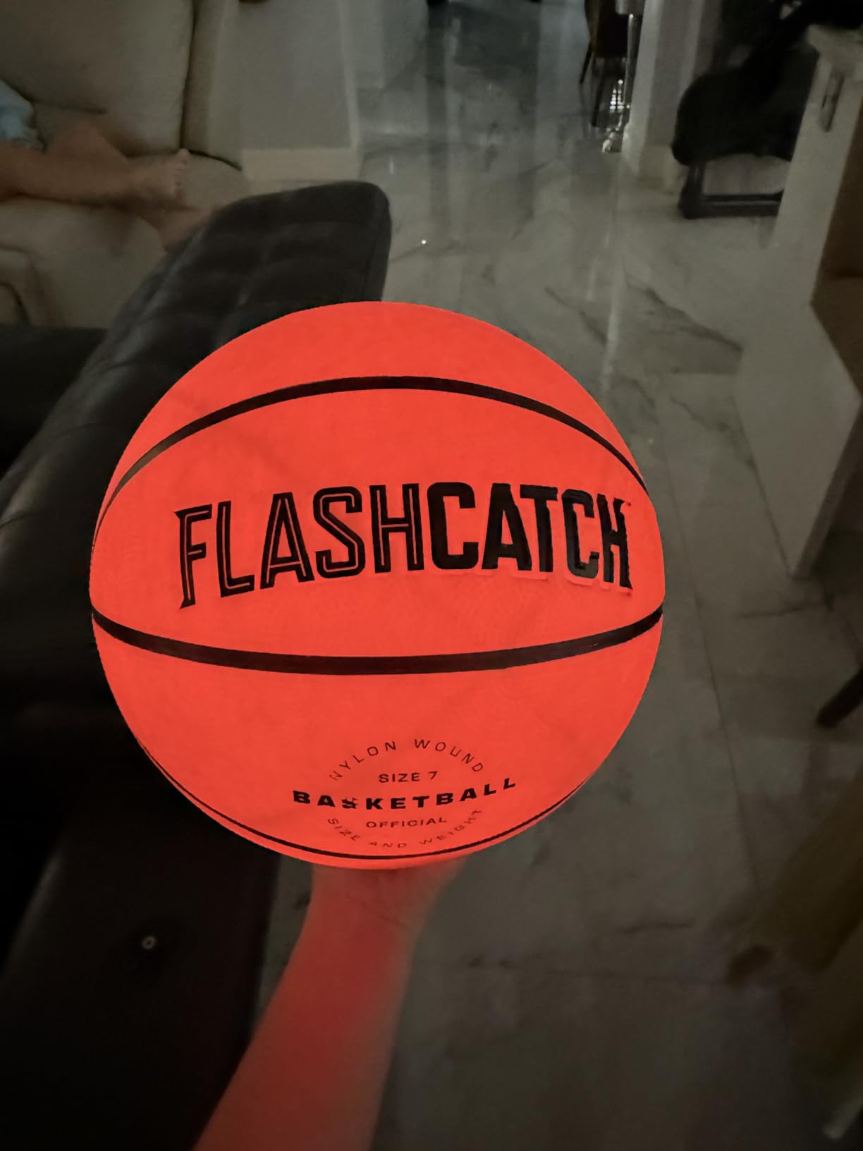FlashCatch Light Up Basketball - Glow in The Dark - Sports Gear Accessories Gifts for Boys 8-15+ Year Old - Kids Teens Gift Birthday Ideas - Teen Boy Toys Ages 8 9 10 11 12 13 14 15 Outdoor Teenager customer photo 2