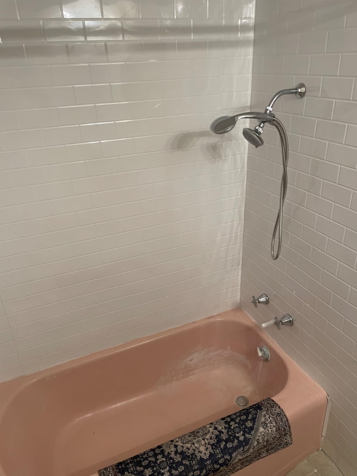 From Plain To Beautiful In Hours 133-WT-SUB-KIT Subway Tub and Shower Wall Panels Surround, Gloss White, 96 Square Feet customer photo 1