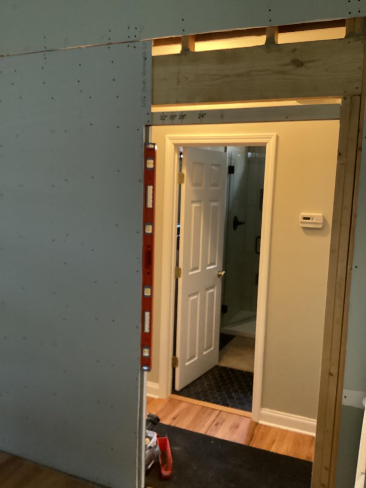 EaseLife 30x80in Pocket Door Frame Kit with Two-Way Soft Close Mechanism for 2X4 Studs Wall, Sliding Hardware for 24