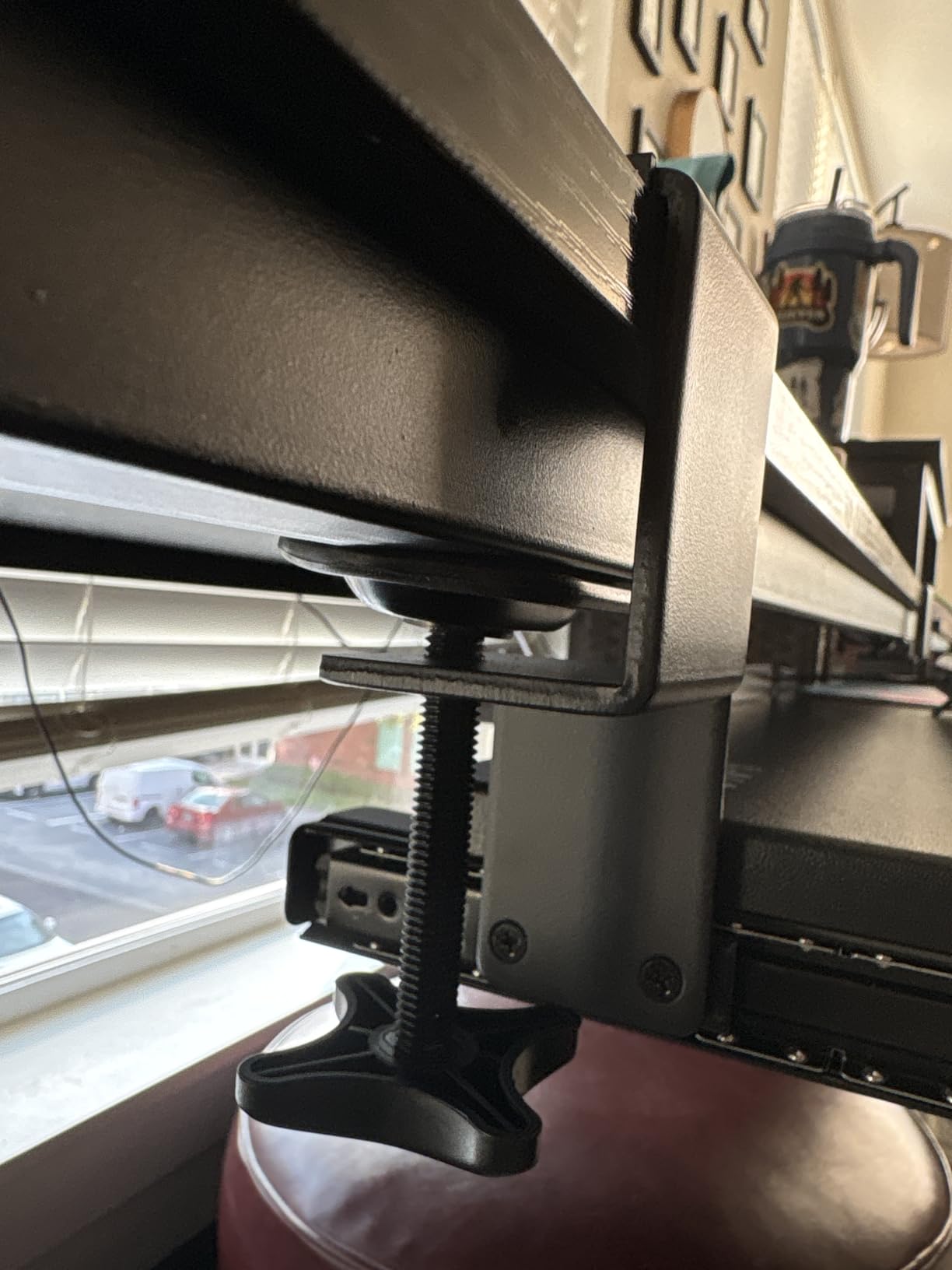 VIVO Black Extra Large 34 x 11 in Under Desk Keyboard Tray, MOUNT-KB15EB | Slide Out Platform, Extra Sturdy C-Clamp Mount System, Computer Drawer, Black Frame customer photo 2