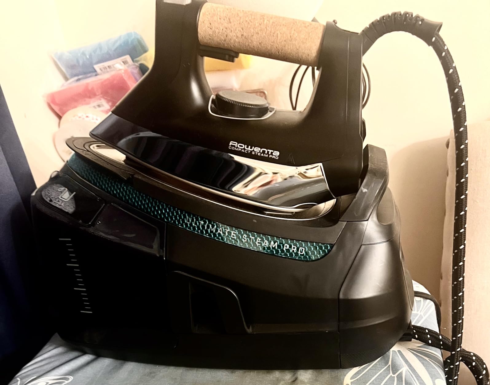 Rowenta Ultimate Steam Pro Stainless Steel Soleplate Professional Steam Station for Clothes, 1800 Watts, 1.3L Removable Tank, Boiler Technology, Fast Heat Up, Black Clothes Iron, DG8668 customer photo 1