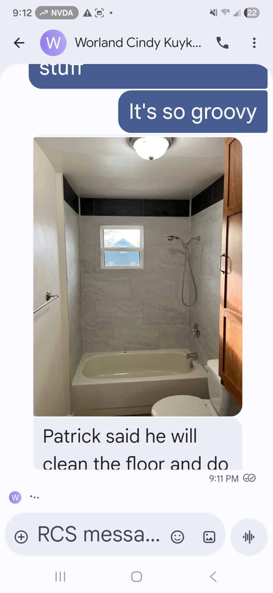Palisade 25.6 in. x 14.8 in. Vinyl Tile Surround Kit in Iced Pewter | Interlocking waterproof tile surround for kitchen or bathroom customer photo 1