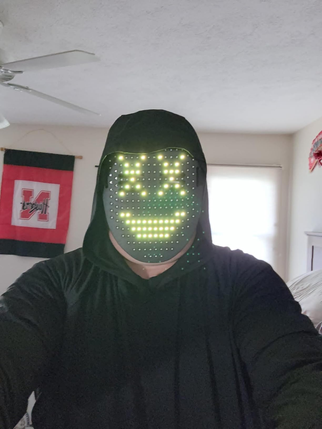 Mr.Pang LED Mask Light up Mask with Gesture Sensing, Cool Face Transforming Mask, Perfect Gifts for Halloween Christmas Birthday Cosplay Party customer photo 2