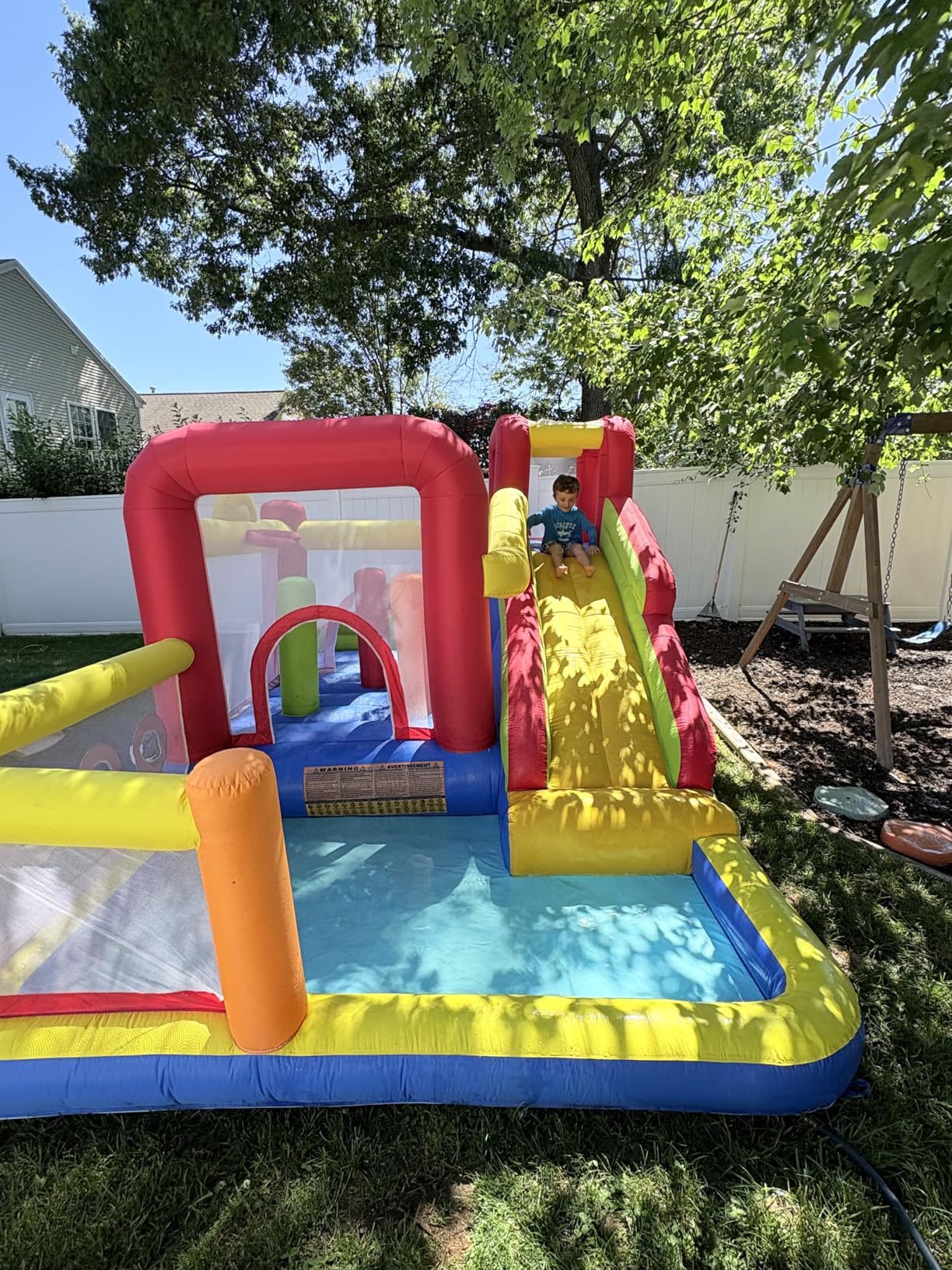 Hongcoral Bounce House, Inflatable Bounce Castle with Blower for Kids, Blow Up Jumping Bouncer with Slide, Climbing Wall, Obstacles, Trampoline, Ball Pit Pool for Indoor Outdoor customer photo 1