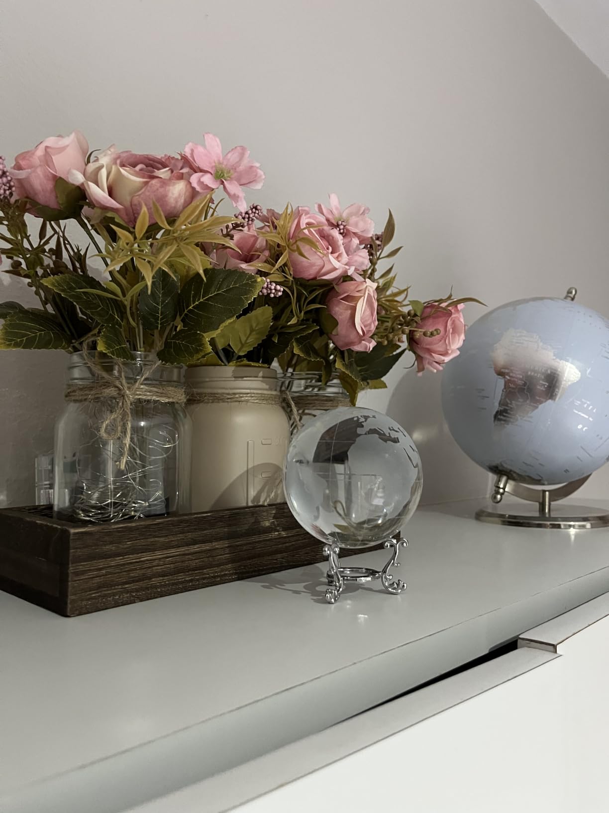 Crystal Globe World Globe Decor, 2.3