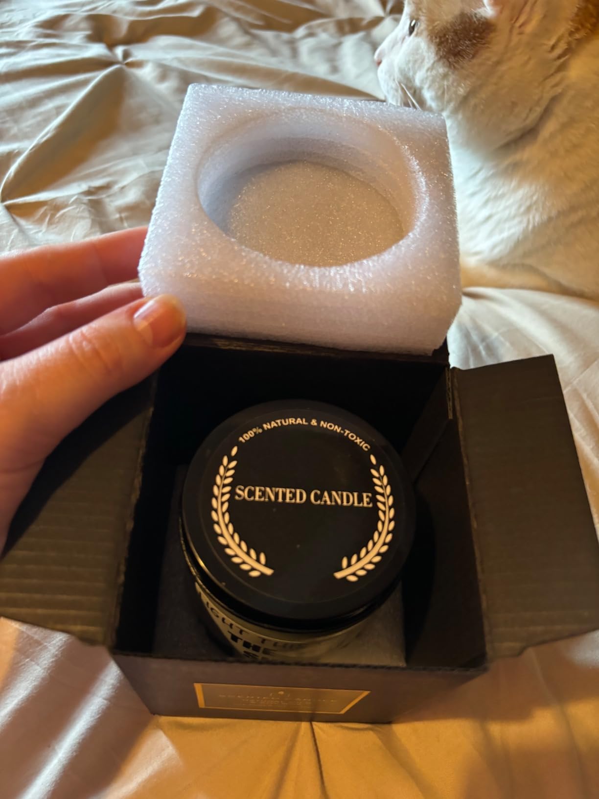 Younift Candle, Cat Lover Gifts for Women, Men - Funny Mothers Day, Birthday Gifts for Cat Lovers, Mom, Dad, Lady, Girls, Boys, Teens, Parents, Owners - Black Cat Themed Presents & Stuff - 9 oz customer photo 2