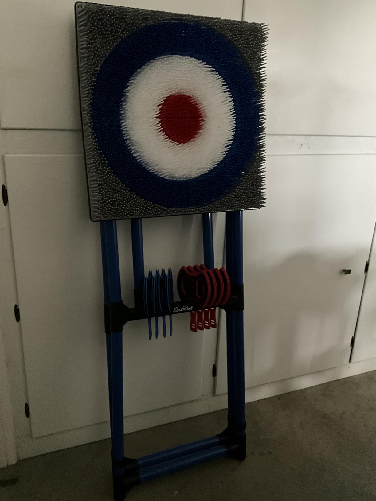 EastPoint Axe Throwing Game, Bristle Target, 8 Safety Axes, Over 5 Ft Tall | Bristle Face for Clean Throws, Folds Flat, 1.5