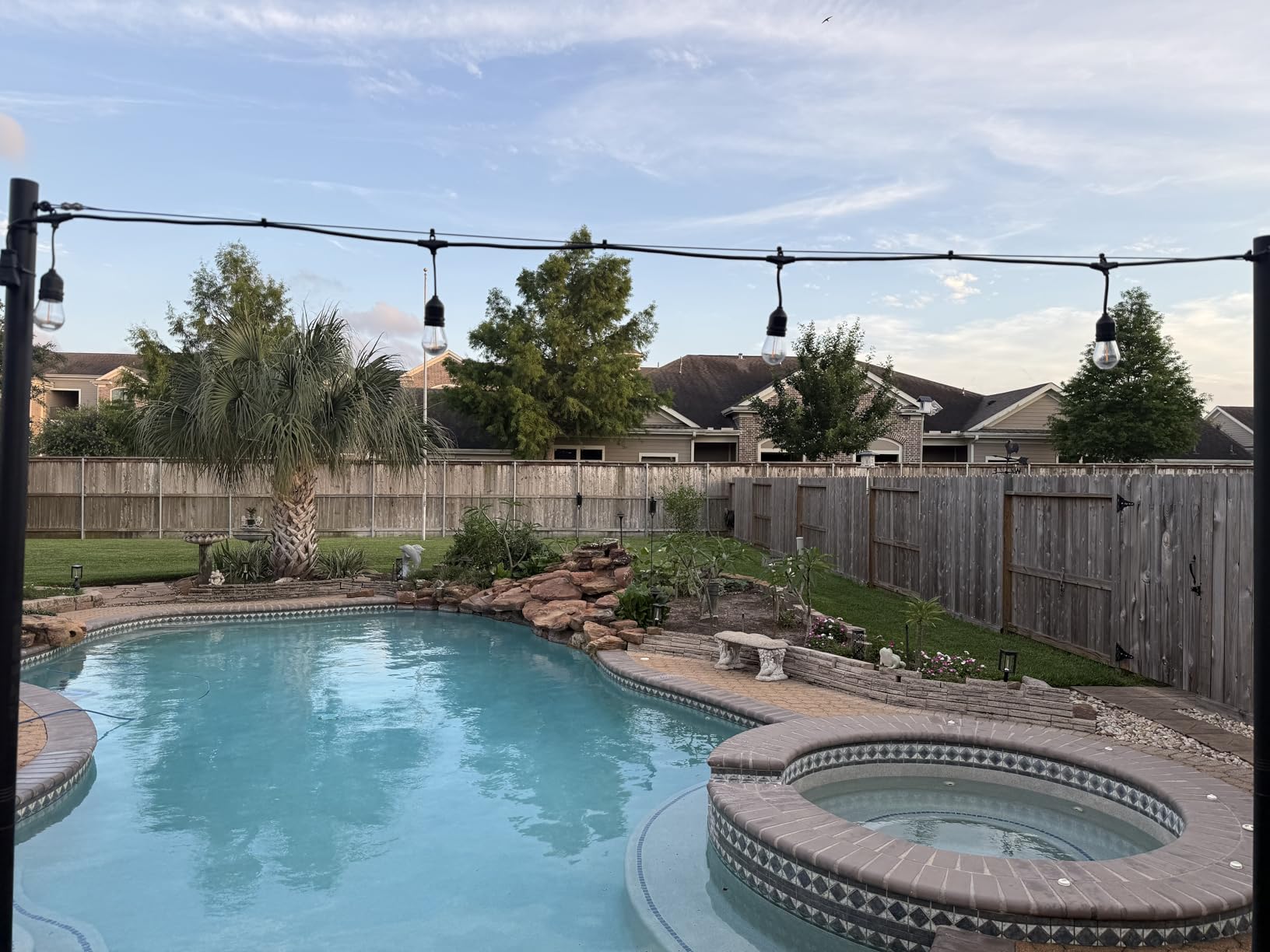 246FT Black Vinyl Coated 304 Stainless Steel Wire Rope Cable Kit - Heavy Duty Outdoor String Light Hanging Guide Wire with M5 Turnbuckle for Patio, Garden, Christmas Lights customer photo 1