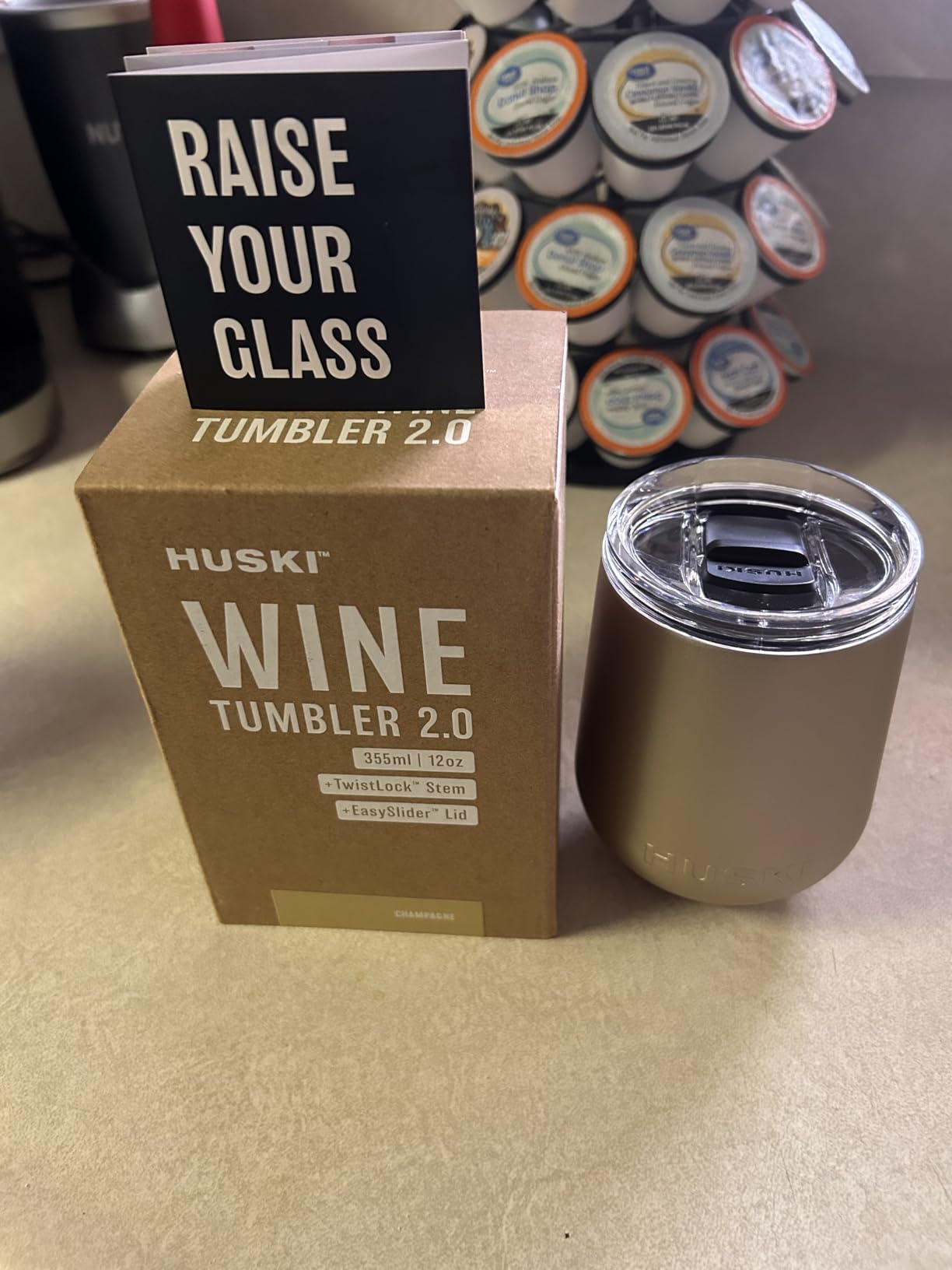 Huski Wine Tumbler 2.0 | Award-winning Design with Detachable Stem | Premium Stainless Steel Wine Glass with Lid | Triple Insulated Tumbler | 12oz Capacity | Great Gift (Champagne) customer photo 2