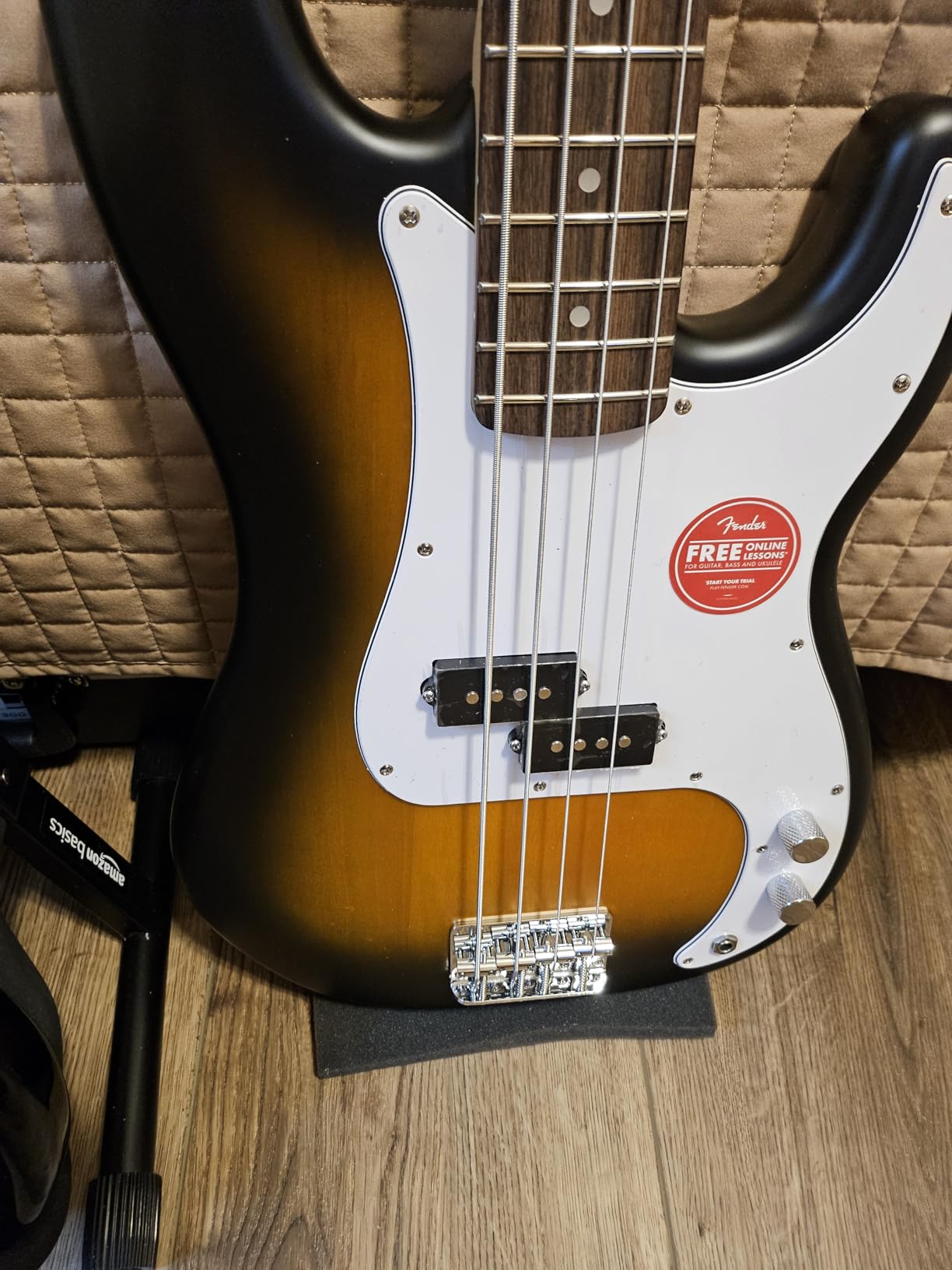 Fender Squier Debut Series Precision Bass Guitar, Beginner Guitar, with 2-Year Warranty, Includes Free Lessons, Dakota Red with Matte Finish customer photo 1