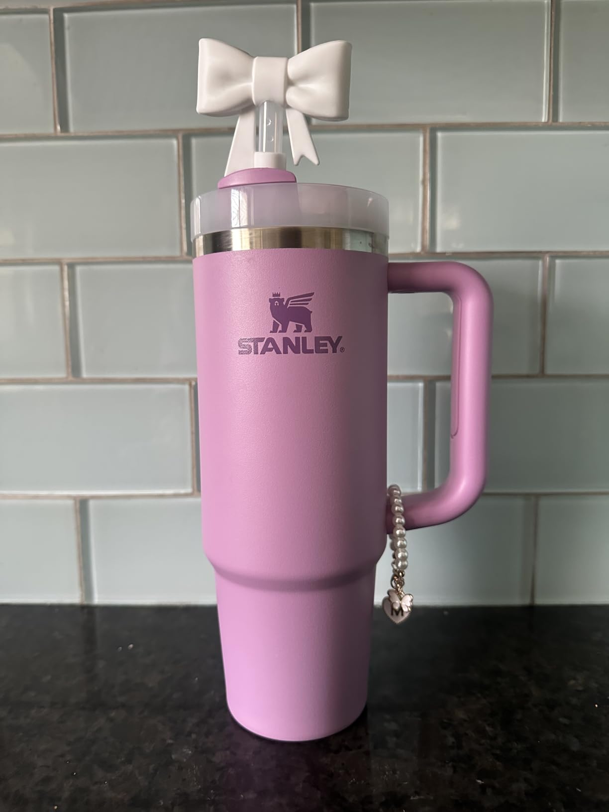 STANLEY Quencher H2.0 Tumbler with Handle and Straw 30 Ounces | Flowstate 3-Position Lid | Cup Holder Compatible for Travel | Insulated Stainless Steel Cup | BPA-Free | Seafoam customer photo 1
