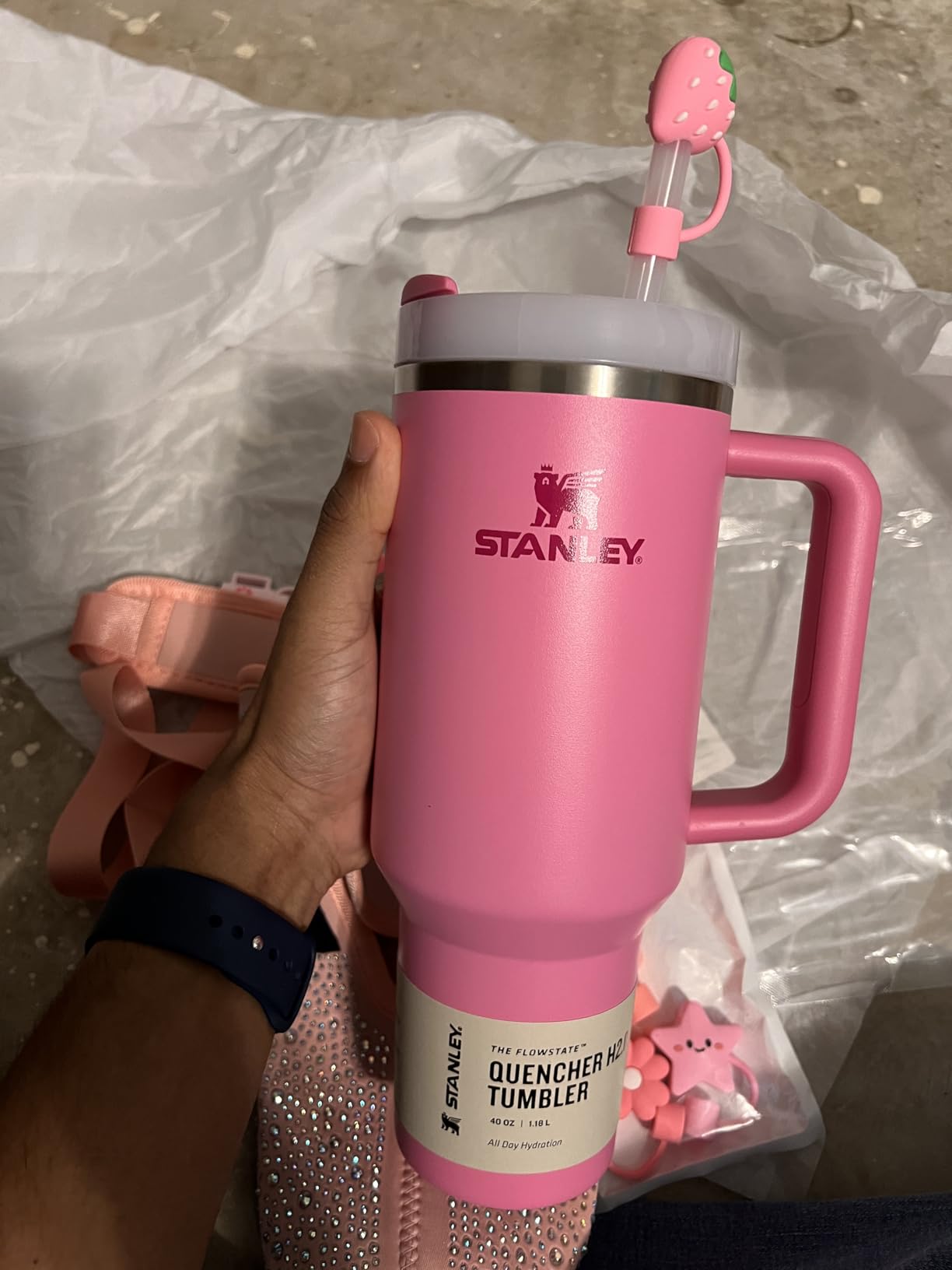 STANLEY Quencher H2.0 Tumbler with Handle and Straw 30 Ounces | Flowstate 3-Position Lid | Cup Holder Compatible for Travel | Insulated Stainless Steel Cup | BPA-Free | Seafoam customer photo 2