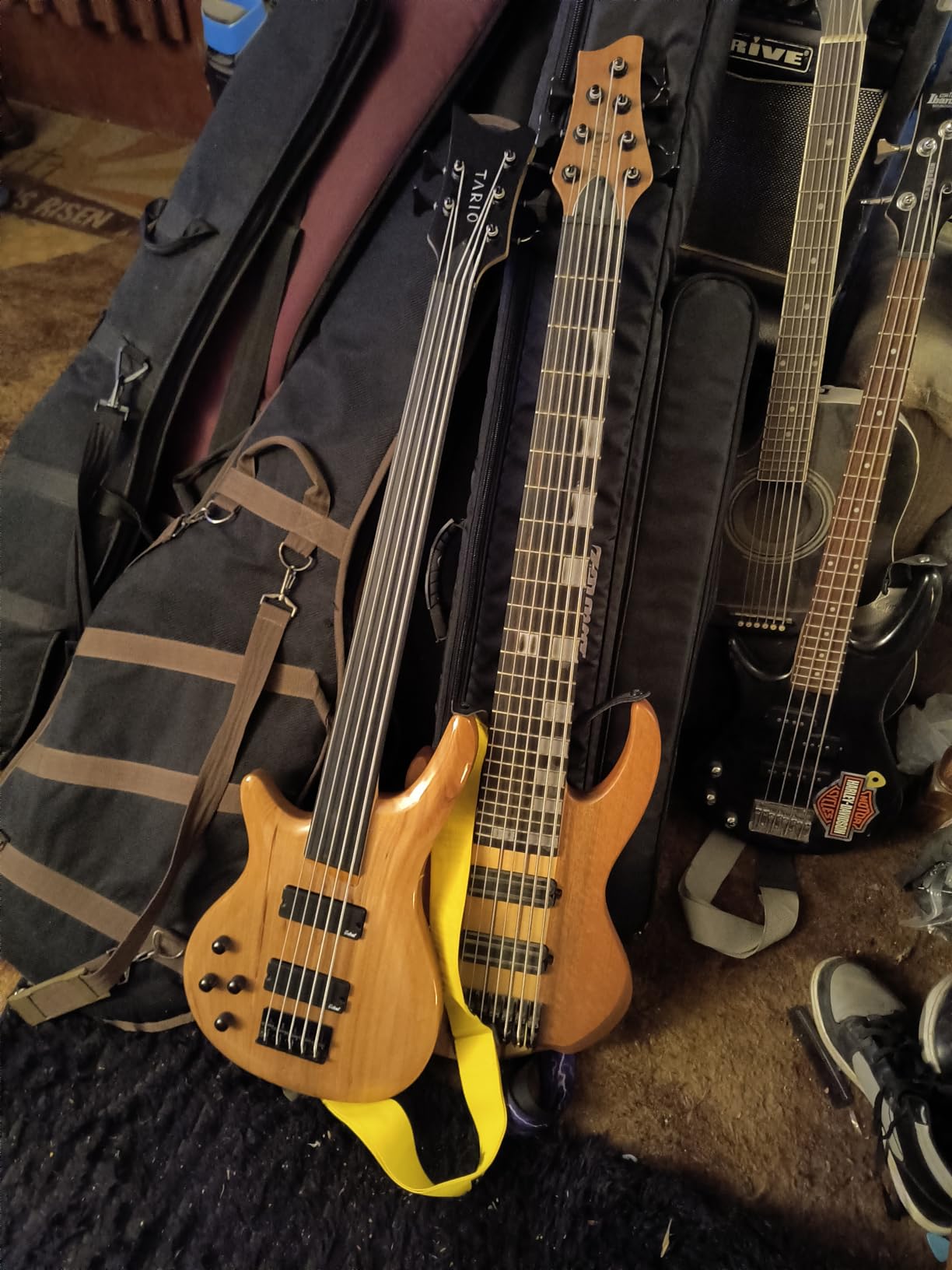 TARIO Left-handed Fretless 5 String Electric Bass Bolt_On Maple Neck, Basswood Body customer photo 2