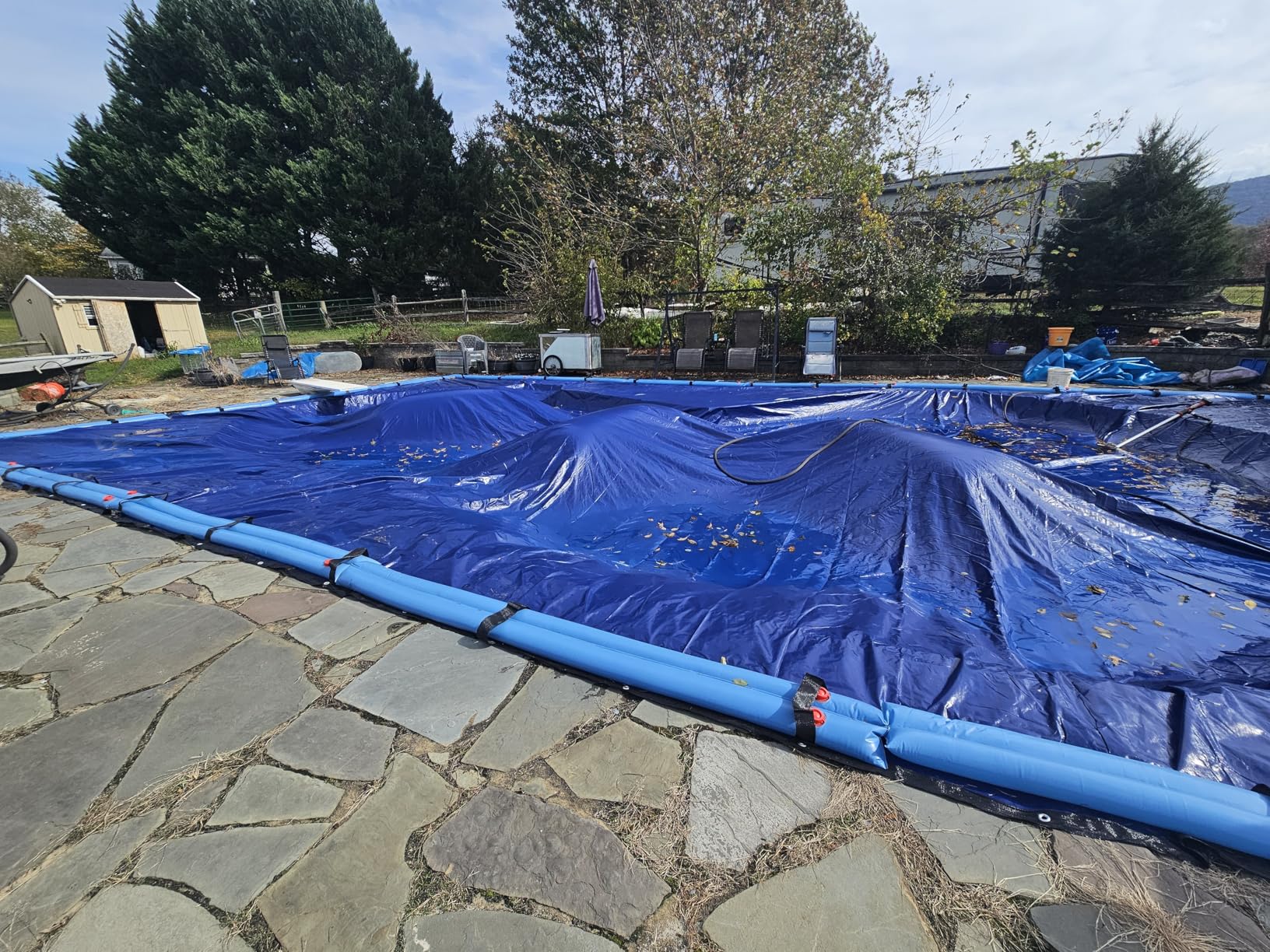 20-Ft x 40-Ft Pool Cover for Inground Pools - Premium Inground Winter Cover, Extra Thick Material and Durable Design, Cold and UV-Resistance, Easy Installation, Royal Blue customer photo 2
