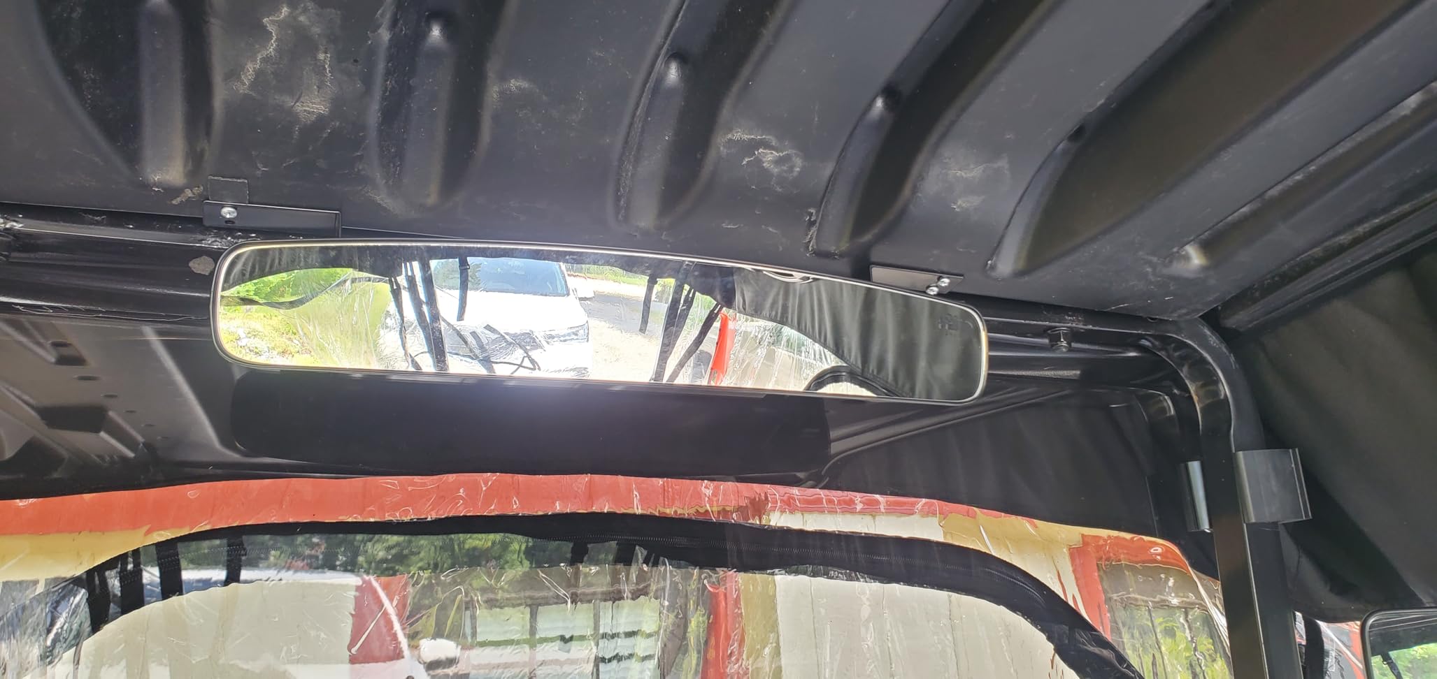 10L0L Golf Cart Mirrors, No Drilling 180 Degree Rotation & Foldable-HD Shatterproof Glass Mirrors for Golf Cart Club Car EZGO and Other, No Drilling Side Mirror & Rear View Mirror Kit customer photo 1