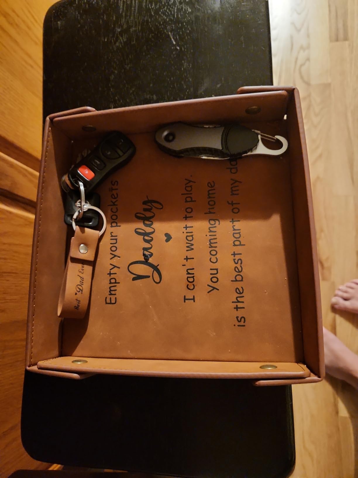 Gifts for Boyfriend, Husband, Romantic Gifts for Him, Mens Birthday Gifts Idea - Premium PU Leather Valet Tray - Best Mens Gifts for Birthday Anniversary Christmas Valentines customer photo 1