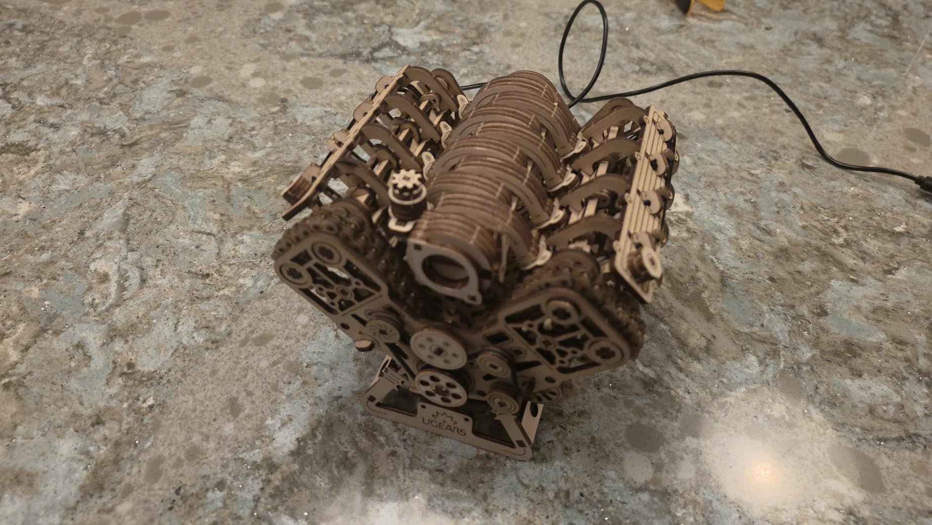 V8 Engine Model Kit - 3D Wooden Puzzles for Adults, 3D Puzzle Model Engine Kit, DIY Kits Gifts for Engineers for Fathers Day, Wooden Model Kits for Adults to Build, Brain Teaser Hobby Set customer photo 2