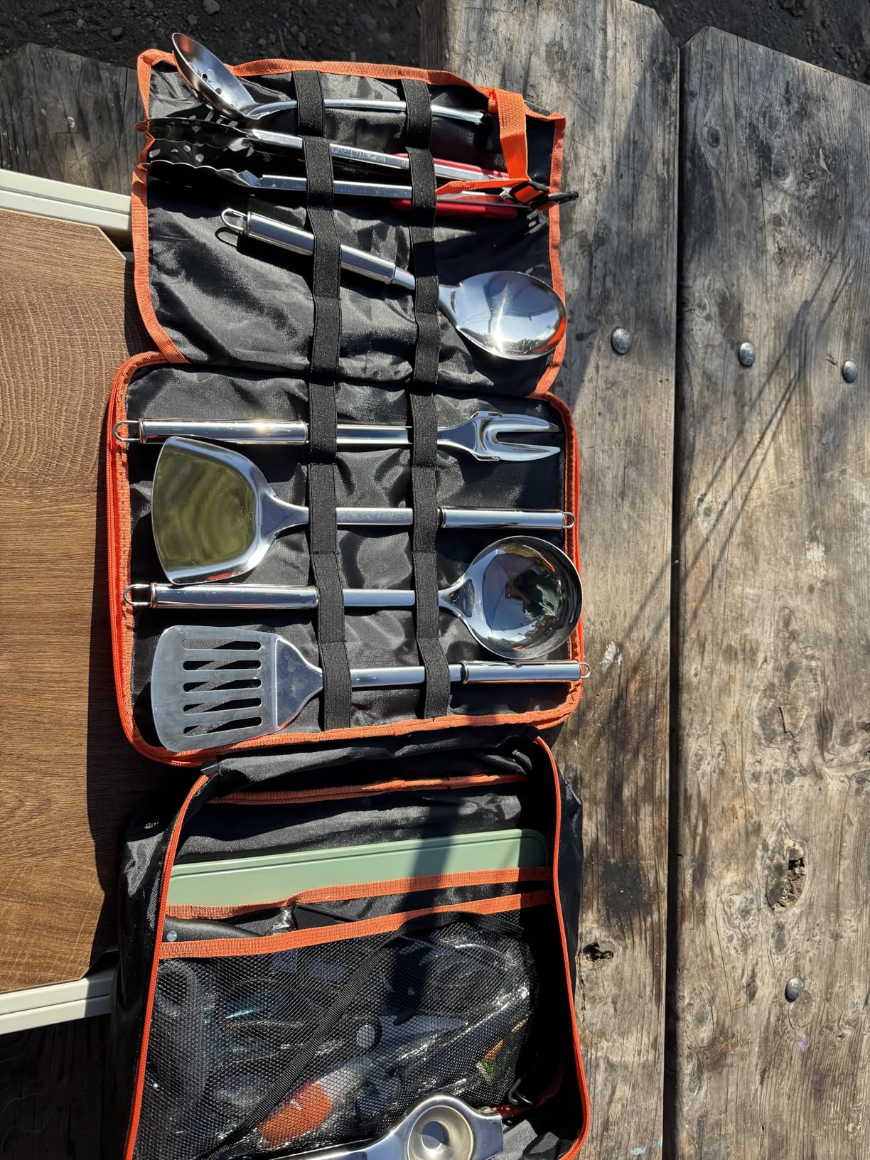 Gaialoop Portable Camping Cooking Utensils Set, Camp Kitchen Set with Organizer Bag, RV Essentials Outdoor Cooking Utensil Kit for Travel, Picnics, Camping, BBQs, Parties customer photo 2