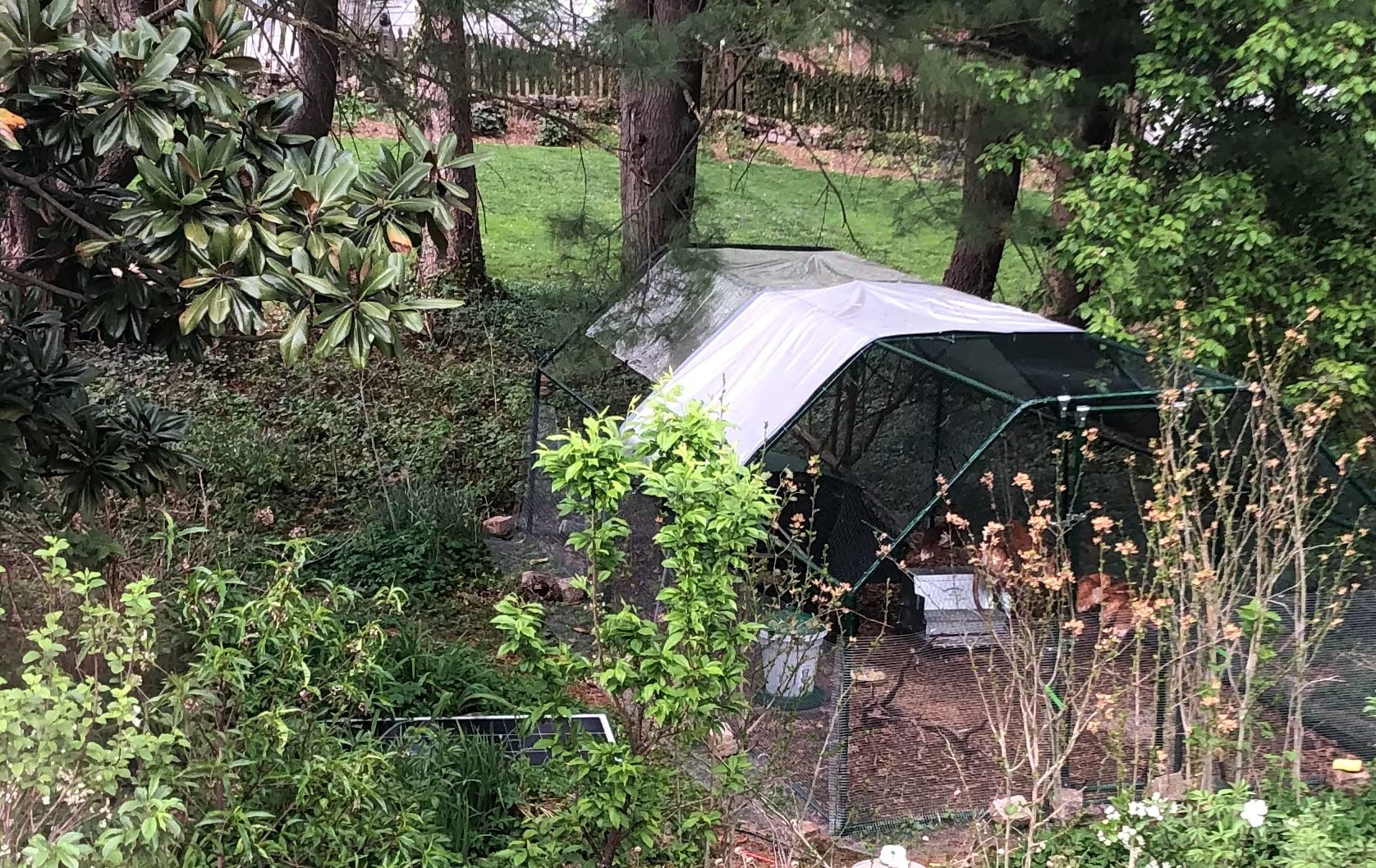 Polar Aurora Metal Chicken Coop, Large Outdoor Chicken Pen, Walk-in Chicken Run for 6-20 Chickens, Double Door Chicken House with Waterproof UV Protection Cover for Backyard (Spire-L) customer photo 2