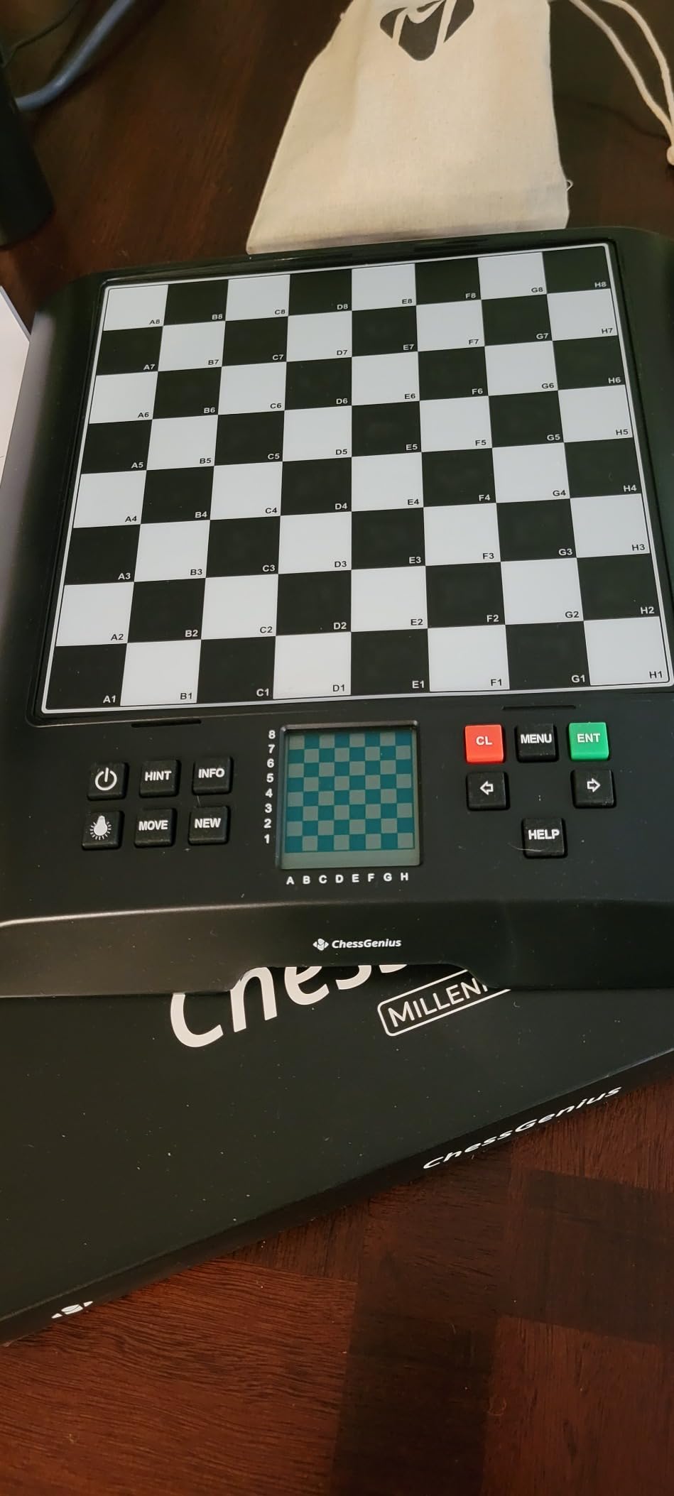 Millennium ChessGenius Electronic Chess Board M810 - Play Against Built-in AI, Adjustable Difficulty Levels, Magnetic Pieces, Portable Chess Computer for All Skill Levels | 2050 ELO ChessGenius engine, 2024 speed upgrade, magnetic pieces, backlit LCD hints and tutorials, no app or subscription customer photo 1