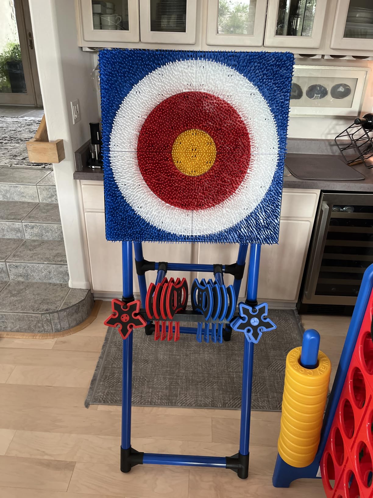 Stiatu Axe Throwing Bristle Target with 8 Throwing Axes Set, Axe Throwing Game for Backyard, Indoor & Outdoor, Yard Games, Carnival Games customer photo 1