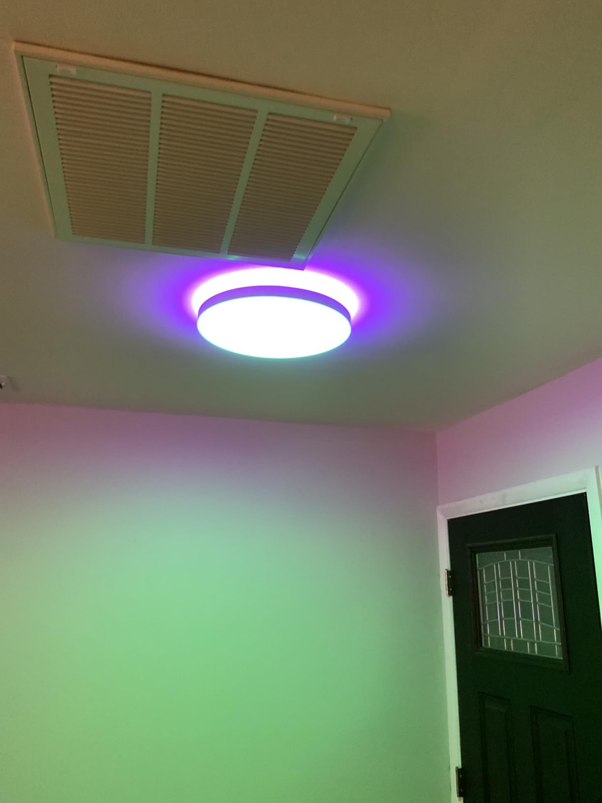 Philips Hue Datura Smart Ceiling Panel (Small Round 2.49in x 15.12in) White & Color Light, Bluetooth Compatible, Voice Control with Alexa, Apple Home & Google Assistant customer photo 2
