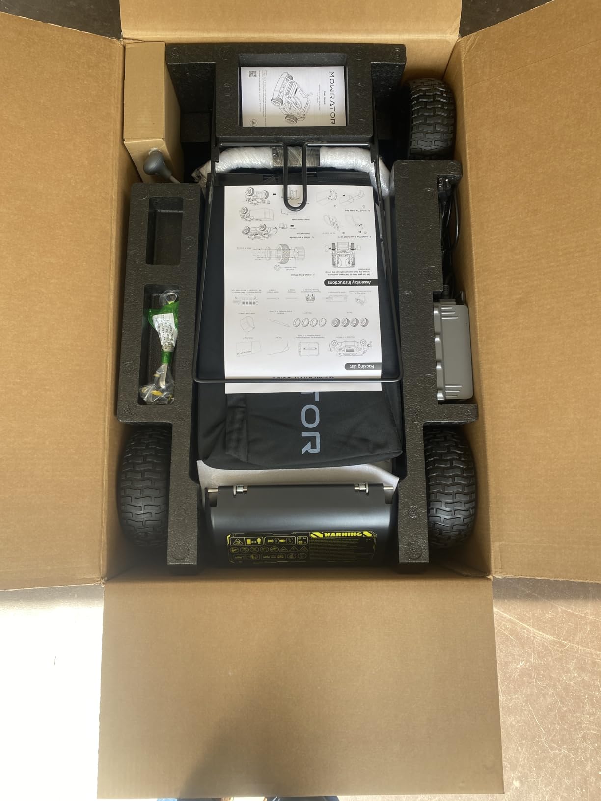 Mowrator S1 4WD 12Ah Remote Control Lawn Mower, All-Season Yard Care, 75% (37°) Slope Climbing, 21