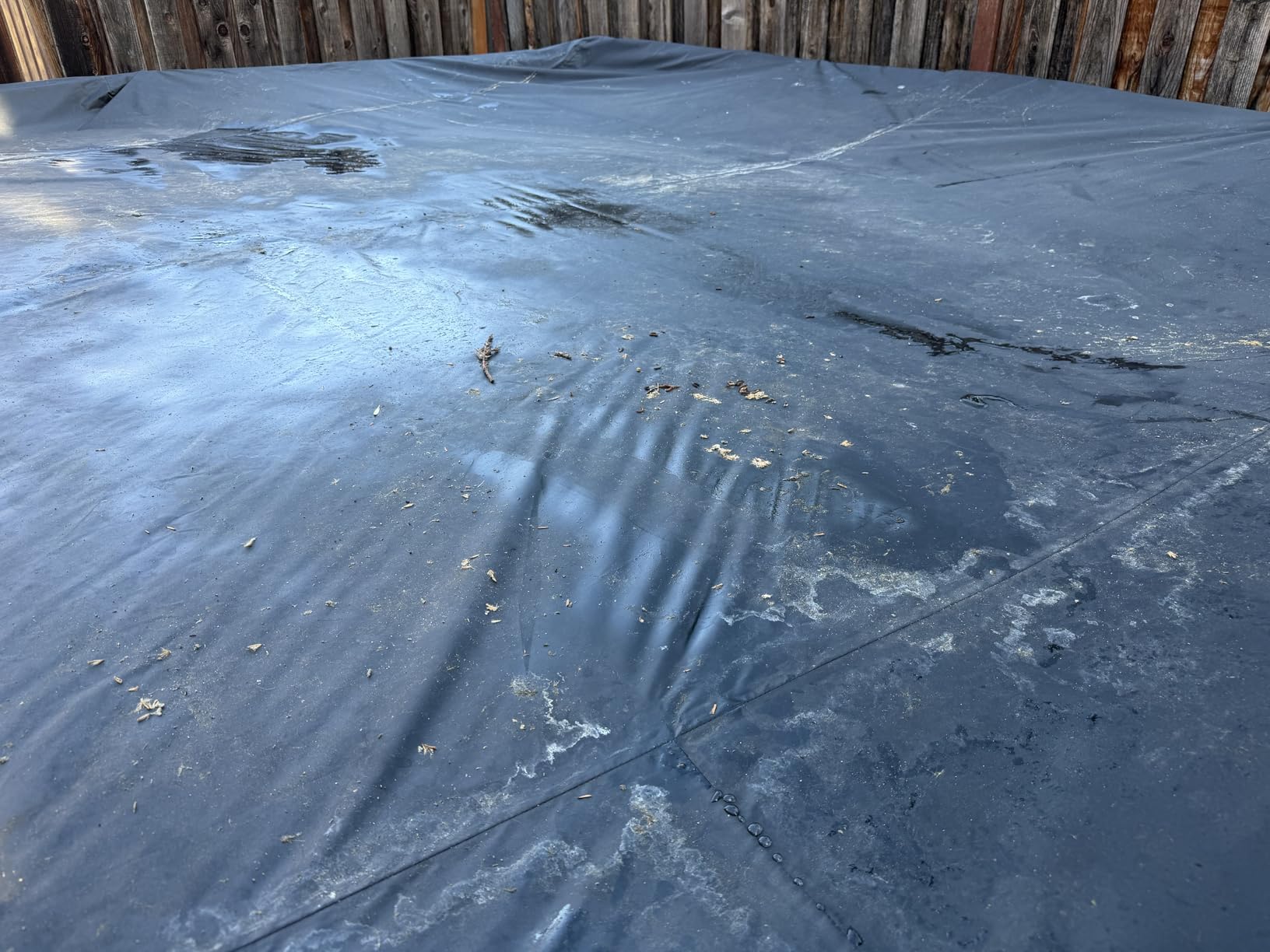 QH.HOME 18ft Round Pool Cover, Ultimate Windproof & Tear-Resistant Fabric, Snug Fit with Patented Ratchet & Weight Rings, Solar Pool Cover for Above Ground Pools, Blocks Leaves & Waterproof customer photo 1